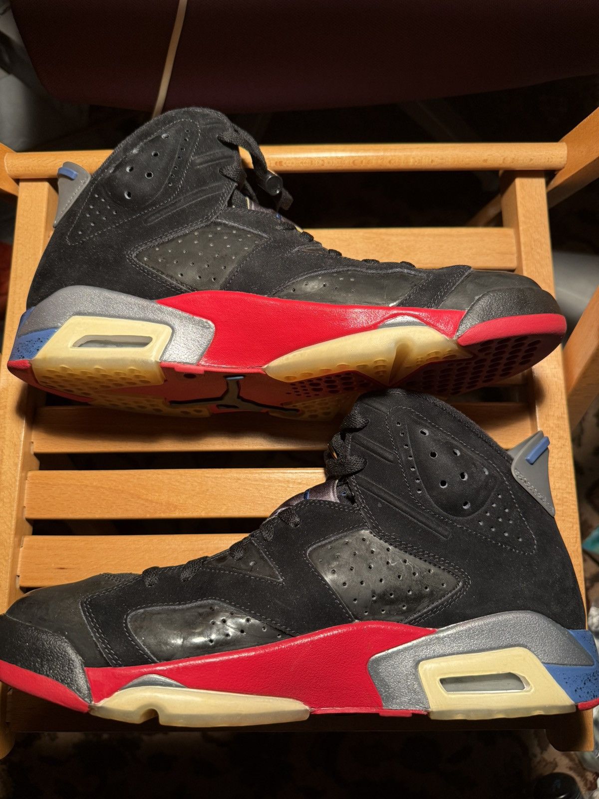 Nike Air Jordan 6 Retro Detroit Pistons Size US 12 / EU 45 - 2 Thumbnail