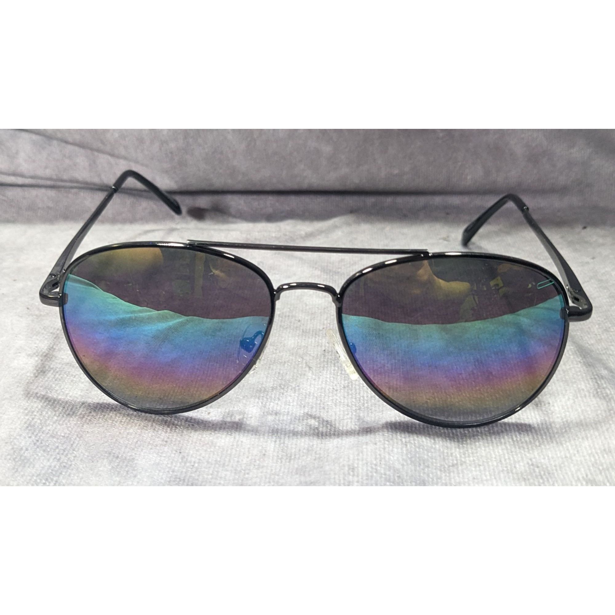 Abercrombie & Fitch Preppy Abercrombie Aviator Sunglasses With Rainbow Mirror Fi Size ONE SIZE - 11 Thumbnail
