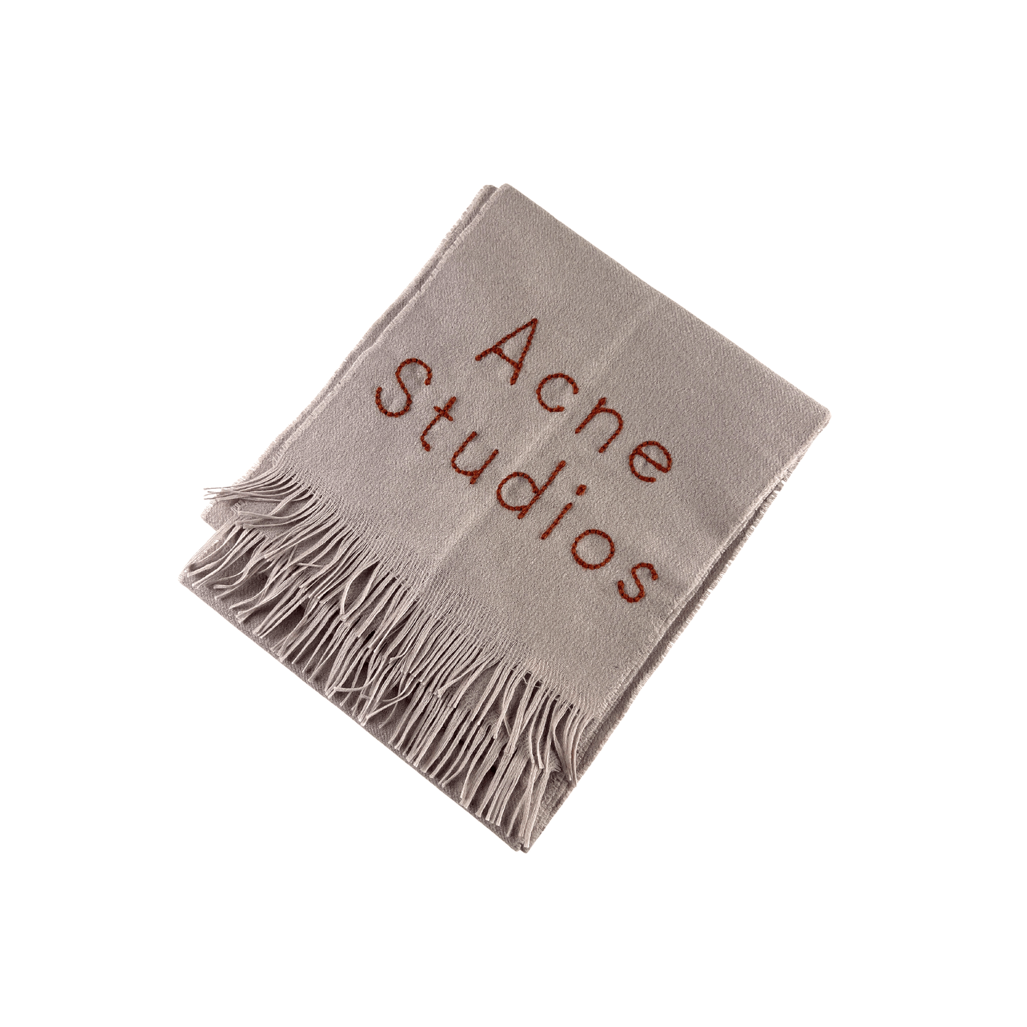 Acne Studios Acne Studios Beige Skinny Logo Scarf Size ONE SIZE - 2 Thumbnail