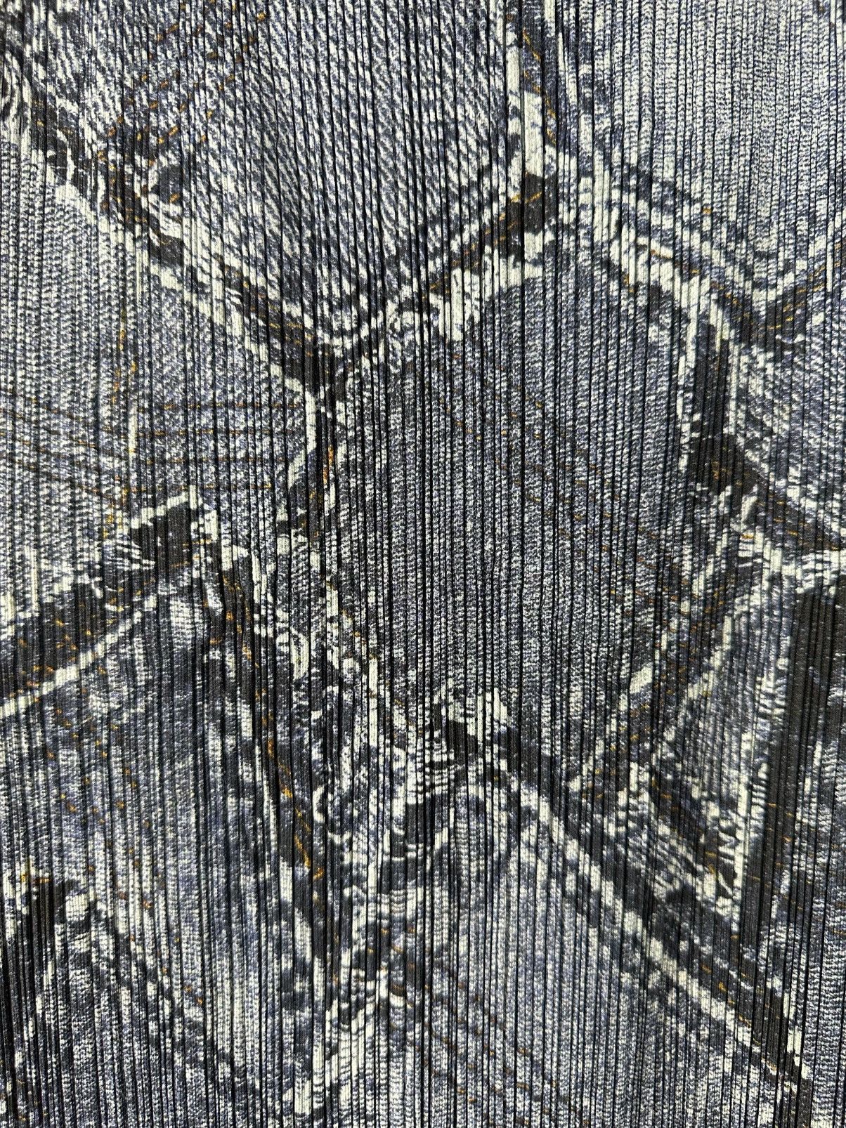 Issey Miyake × Pleats Please Issey Miyake × Vintage Blue denim pocket - printed pleated midi skirt Size S / US 4 / IT 40 - 2 Thumbnail