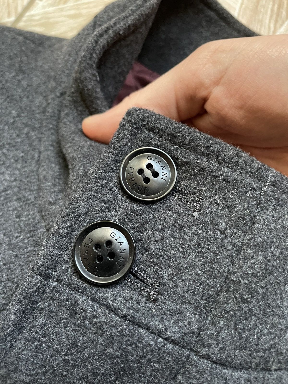 Gianni Feraud Luxury Italy Designer Gianni Feraud Wool Coat Jacket XXL Size US XXL / EU 58 / 5 - 3 Thumbnail