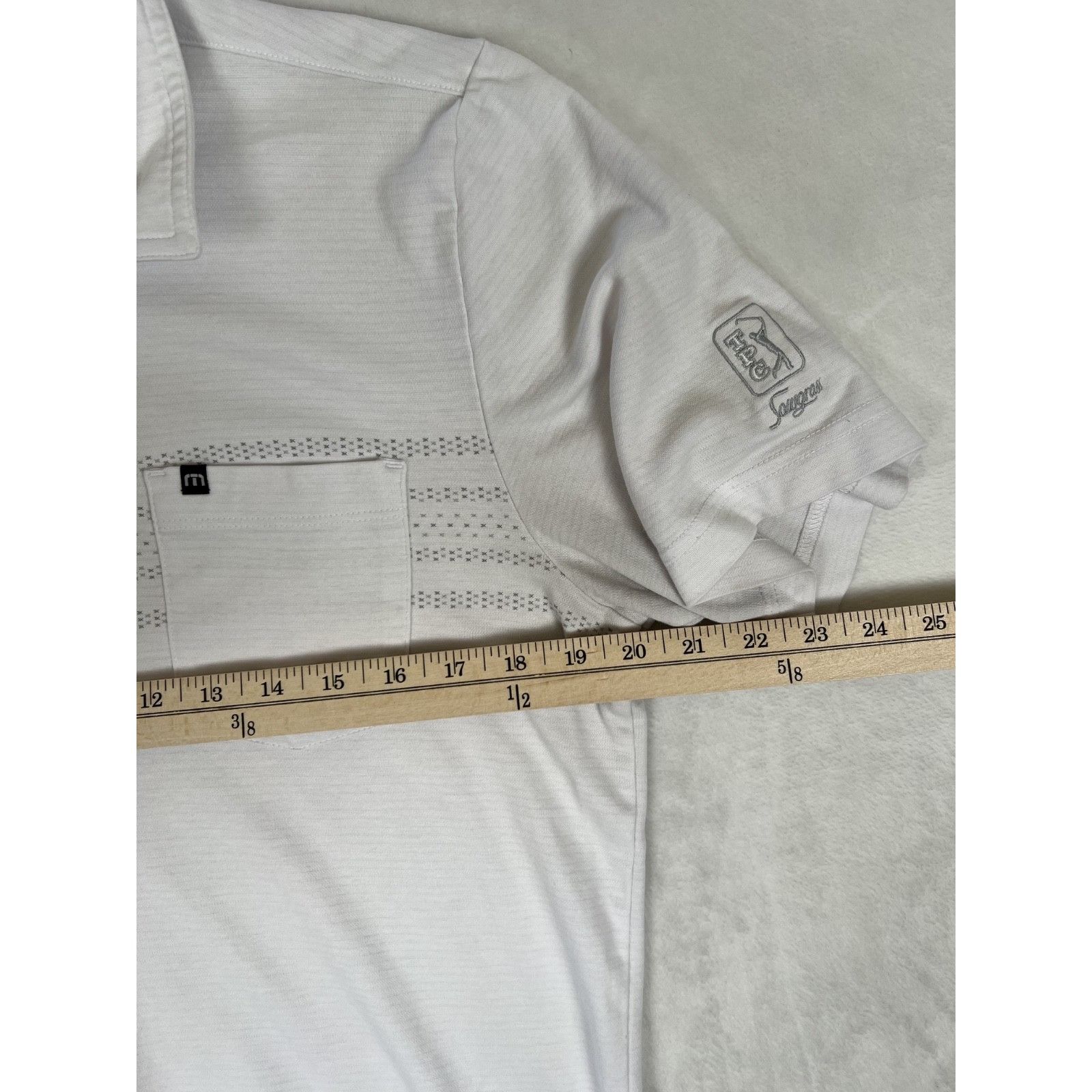 TravisMathew Travis Mathew Men's Medium TPC Sawgrass Golf Polo Shirt Whit Size US M / EU 48-50 / 2 - 7 Thumbnail