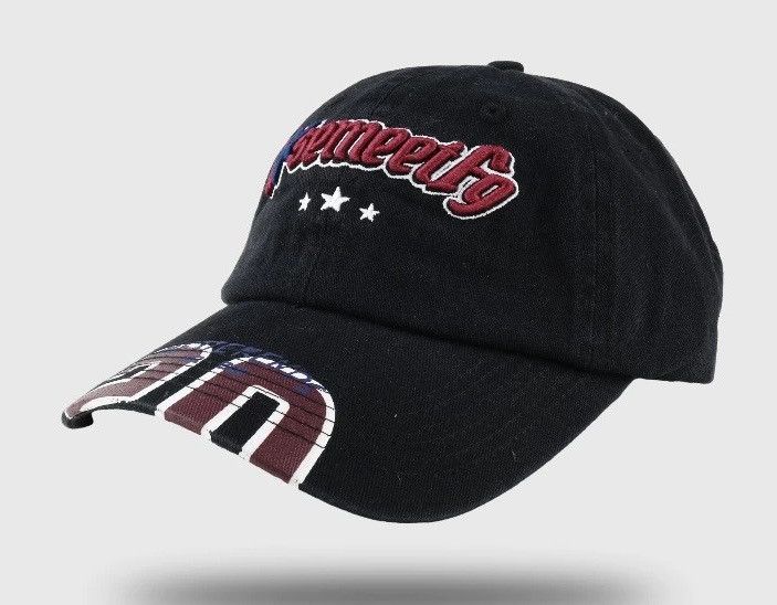 Japanese Brand Blokecore retro embroidered cap hat y2k aesthetic Size ONE SIZE - 1 Thumbnail
