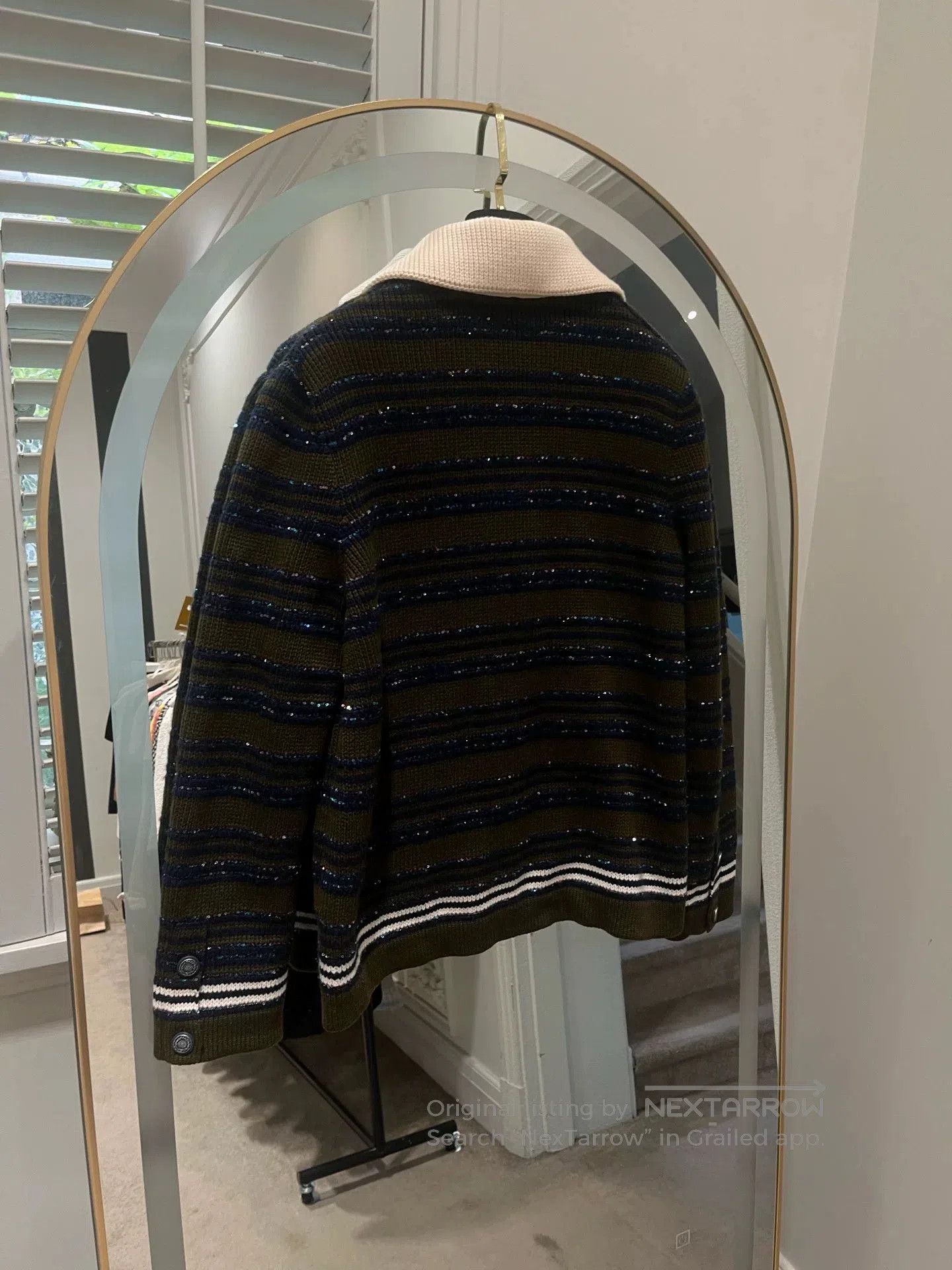 Chanel Chanel 20C Blue Green Stripe Coat. Size US XS / EU 42 / 0 - 2 Thumbnail