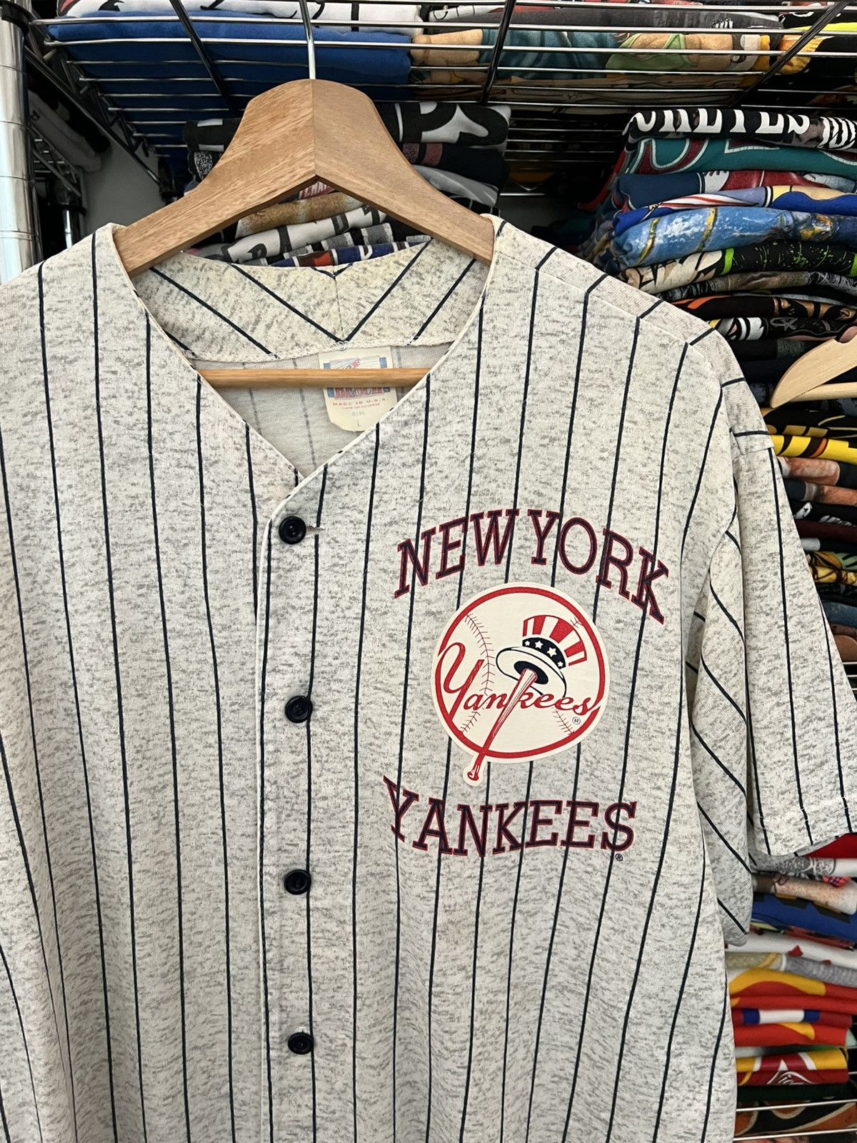 New York Yankees 80s MLB Yankees Off Bench Baseball Jersey Size US L / EU 52-54 / 3 - 3 Thumbnail