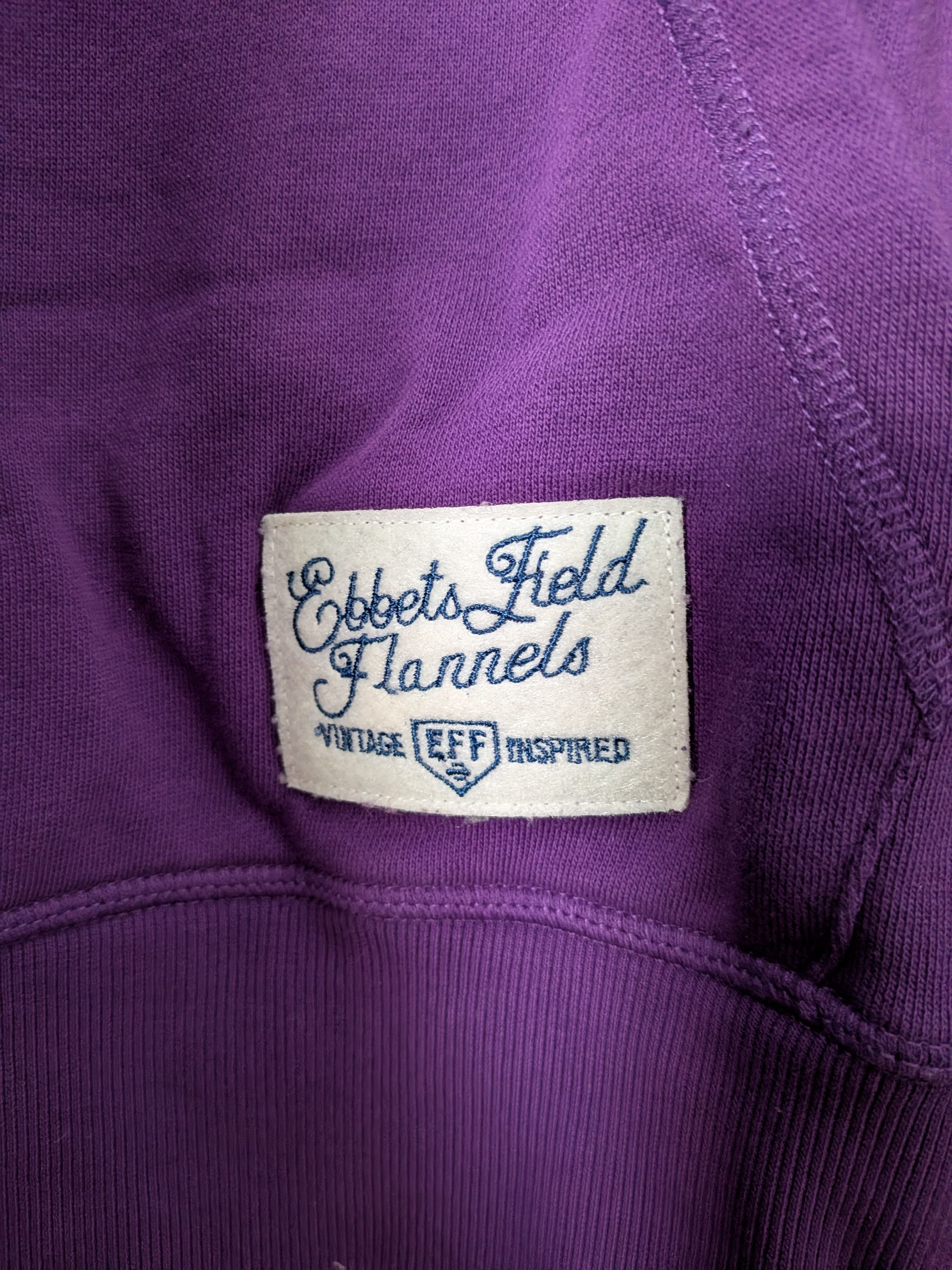 Ebbets Field Flannels Minnesota Vikings Raglan Hooded Sweatshirt Size US XXL / EU 58 / 5 - 6 Thumbnail