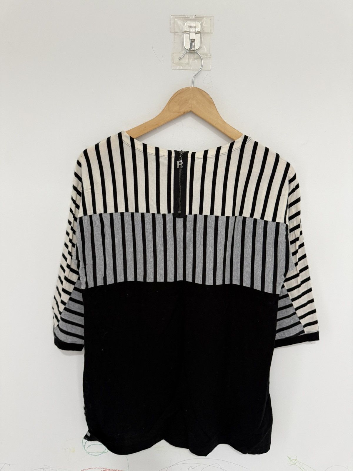 Balmain Vintage Balmain Black White Stripe Longsleeve Shirt Size M / US 6-8 / IT 42-44 - 3 Thumbnail