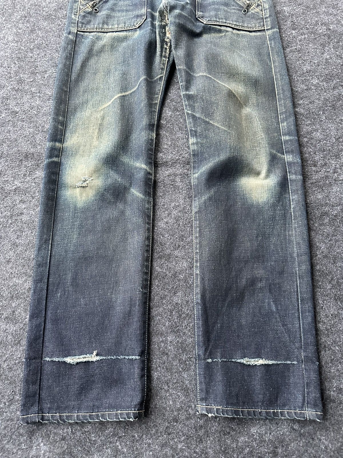 Edwin Vtg 90s Edwin Function Distressed Denim 33x33 D466 Size US 33 - 3 Thumbnail
