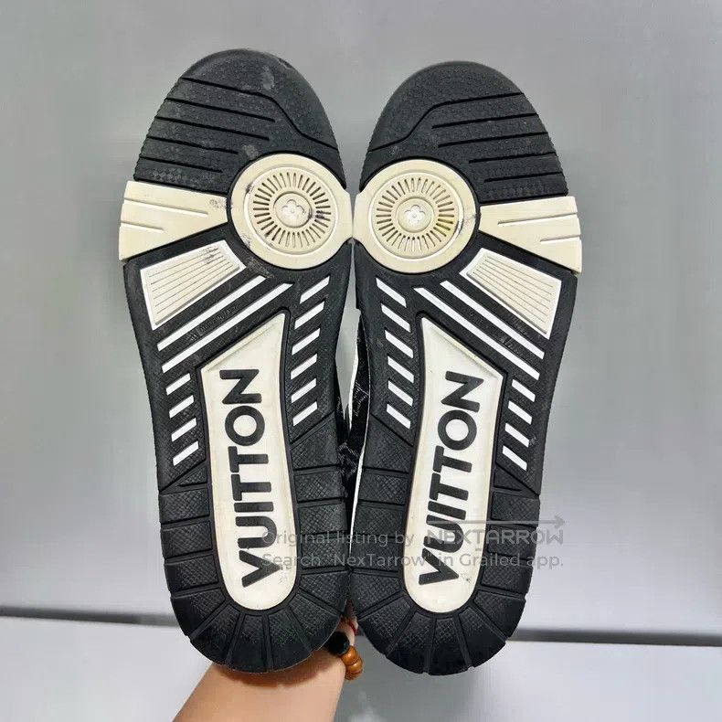Louis Vuitton Louis Vuitton Trainer Black and White Denim Low Top Board Size US 8 / EU 41 - 7 Thumbnail