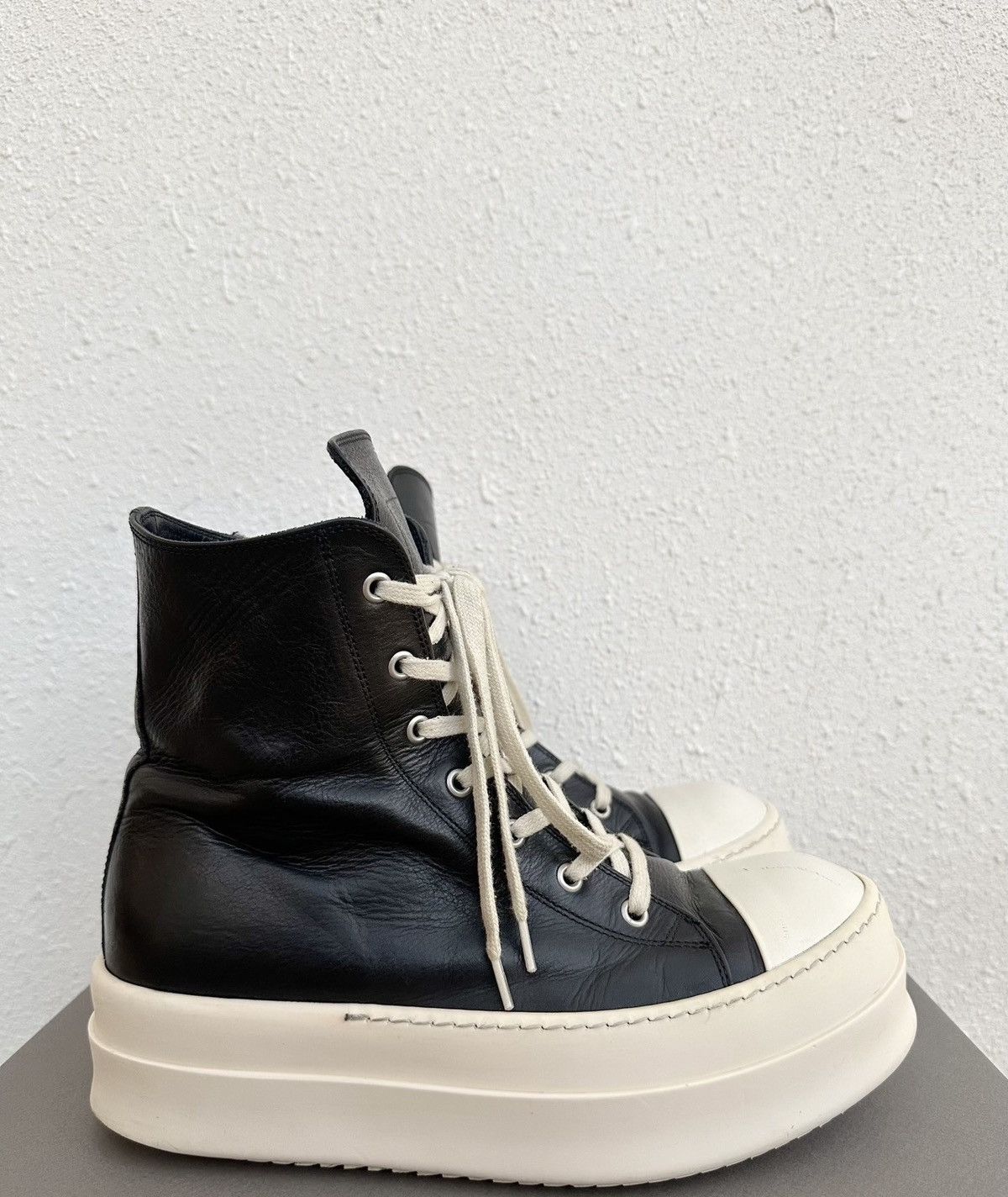 Rick Owens Rick Owens Mainline Leather High-Top Turbo Cyclops 24SS Size US 8 / EU 41 - 1 Thumbnail