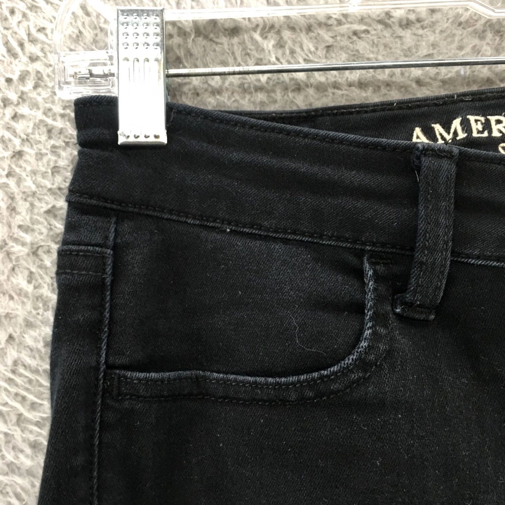 American Eagle Outfitters American Eagle Outfitters Jegging Pants Womens 2 Black Reg Stretchy Comfortable Pockets Casual Regular Skinny Front Flat Front Size 26" / US 2 / IT 38 - 3 Thumbnail
