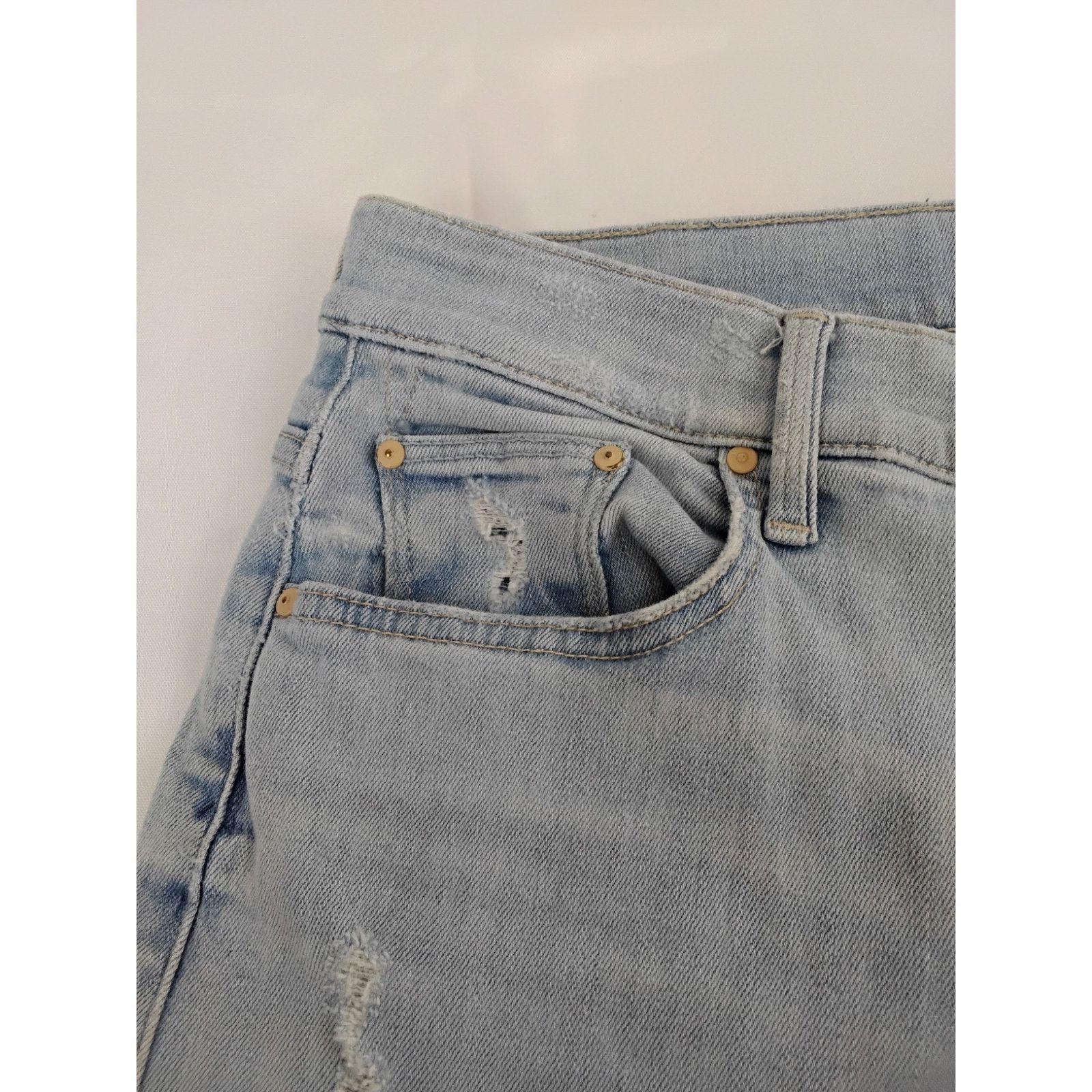 MOTHER Mother High Waisted Rider Jeans Women's 31 Light Wash Size 31" - 6 Thumbnail