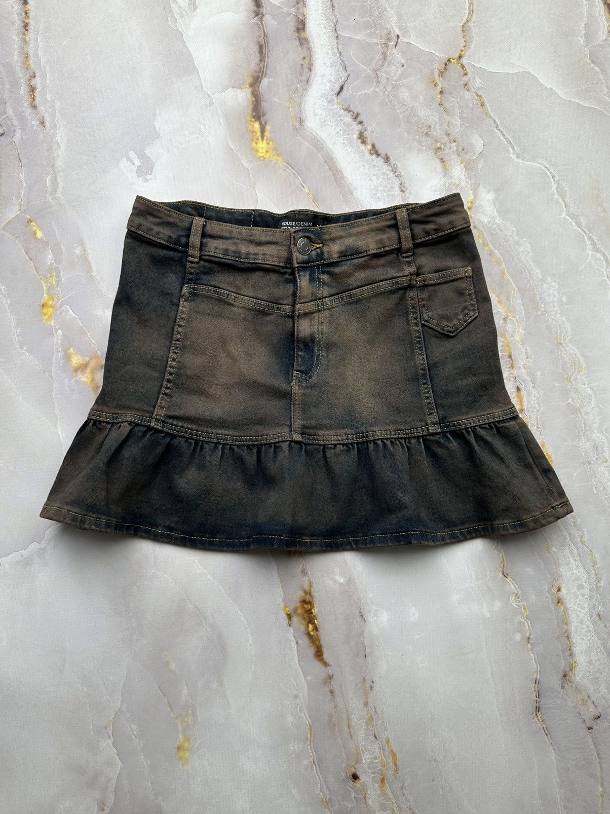 Japanese Brand Vintage Flared Mini Skirt Size 24" / US 00 / IT 34 - 1 Thumbnail