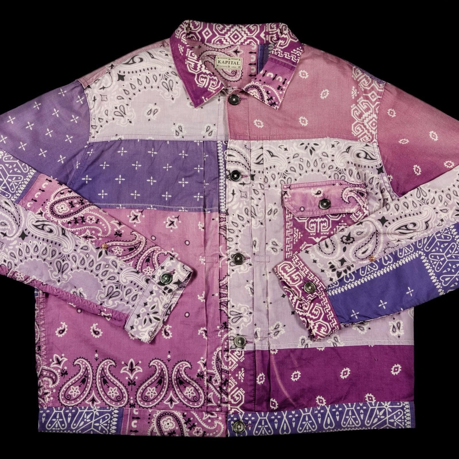 Kapital Kapital Patchwork Bandana Jacket Purple Size 5 Size US XXL / EU 58 / 5 - 1 Thumbnail