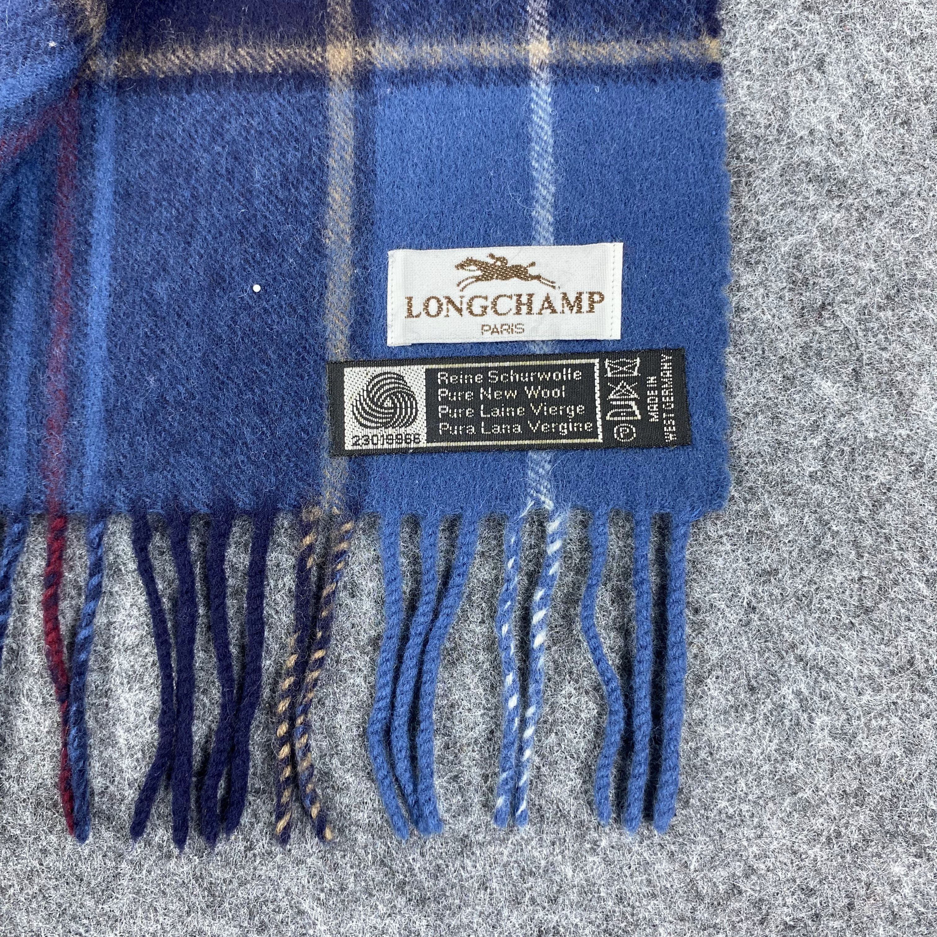 Longchamp × Vintage GF10121 Longchamp Scarf Neck Wear Muffler Nova Check Size ONE SIZE - 3 Thumbnail