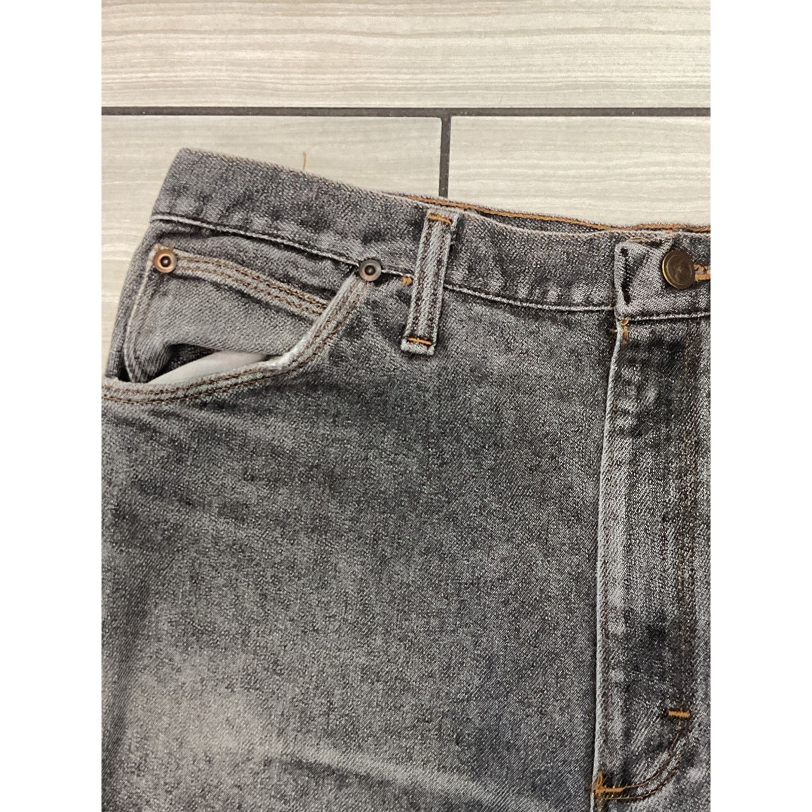 Vintage Y2K Black Wash Wide Leg Denim Jeans Size US 38 / EU 54 - 5 Thumbnail