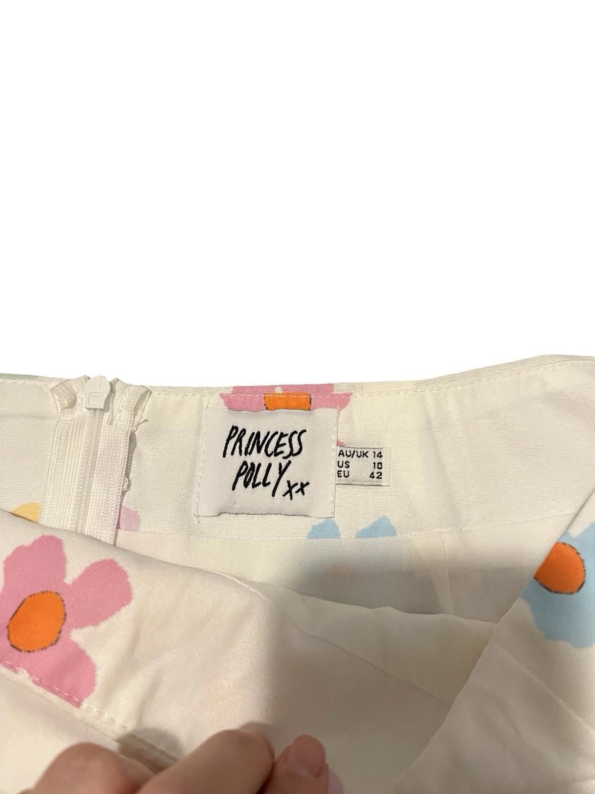 Other Princess Polly Floral Print Mini Skirt 14 Size 36" / US 14 / IT 50 - 3 Thumbnail