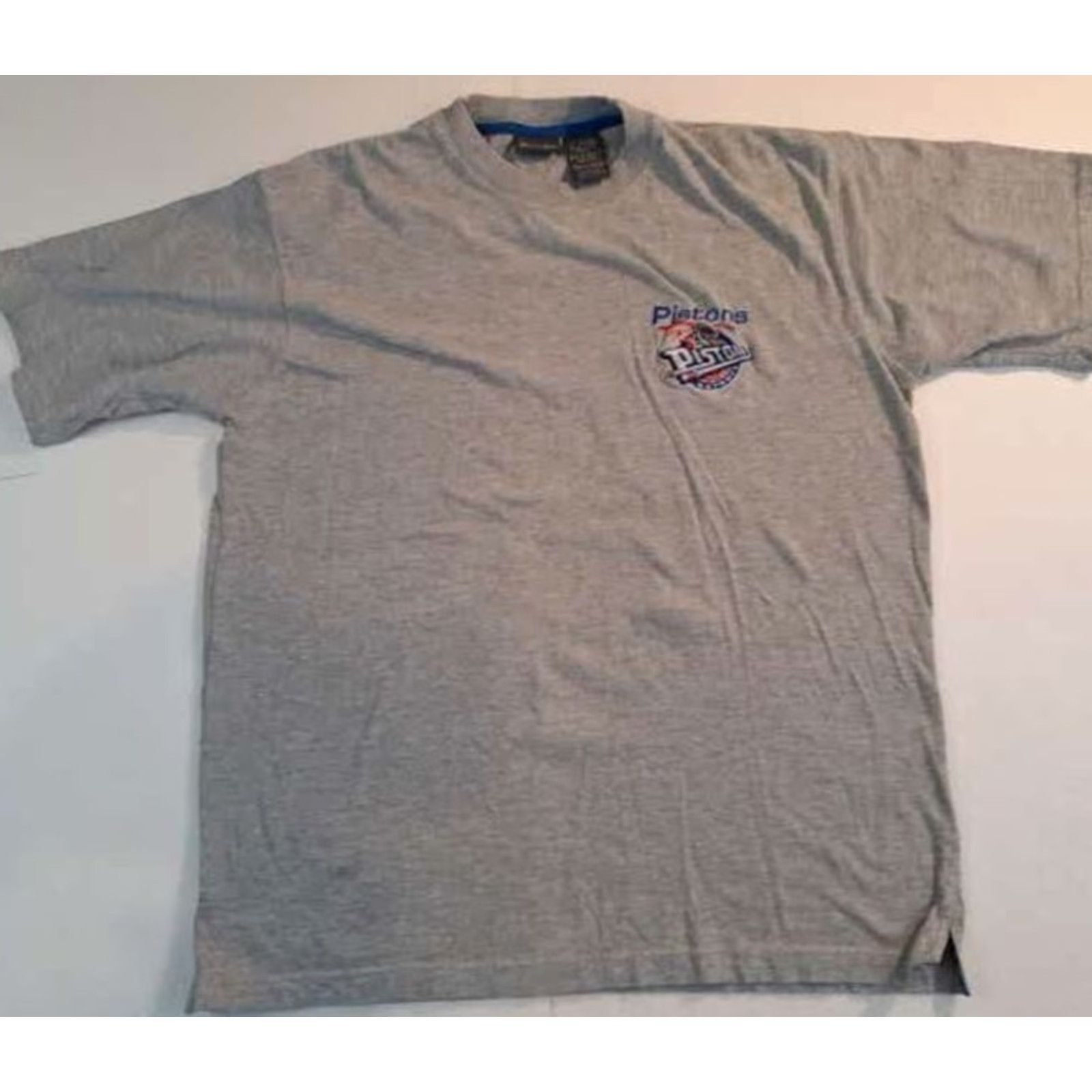 Vintage Detroit Pistons T-Shirt Gray Medium Pro-Edge Mens Short Sleeve Sports Size US M / EU 48-50 / 2 - 2 Thumbnail