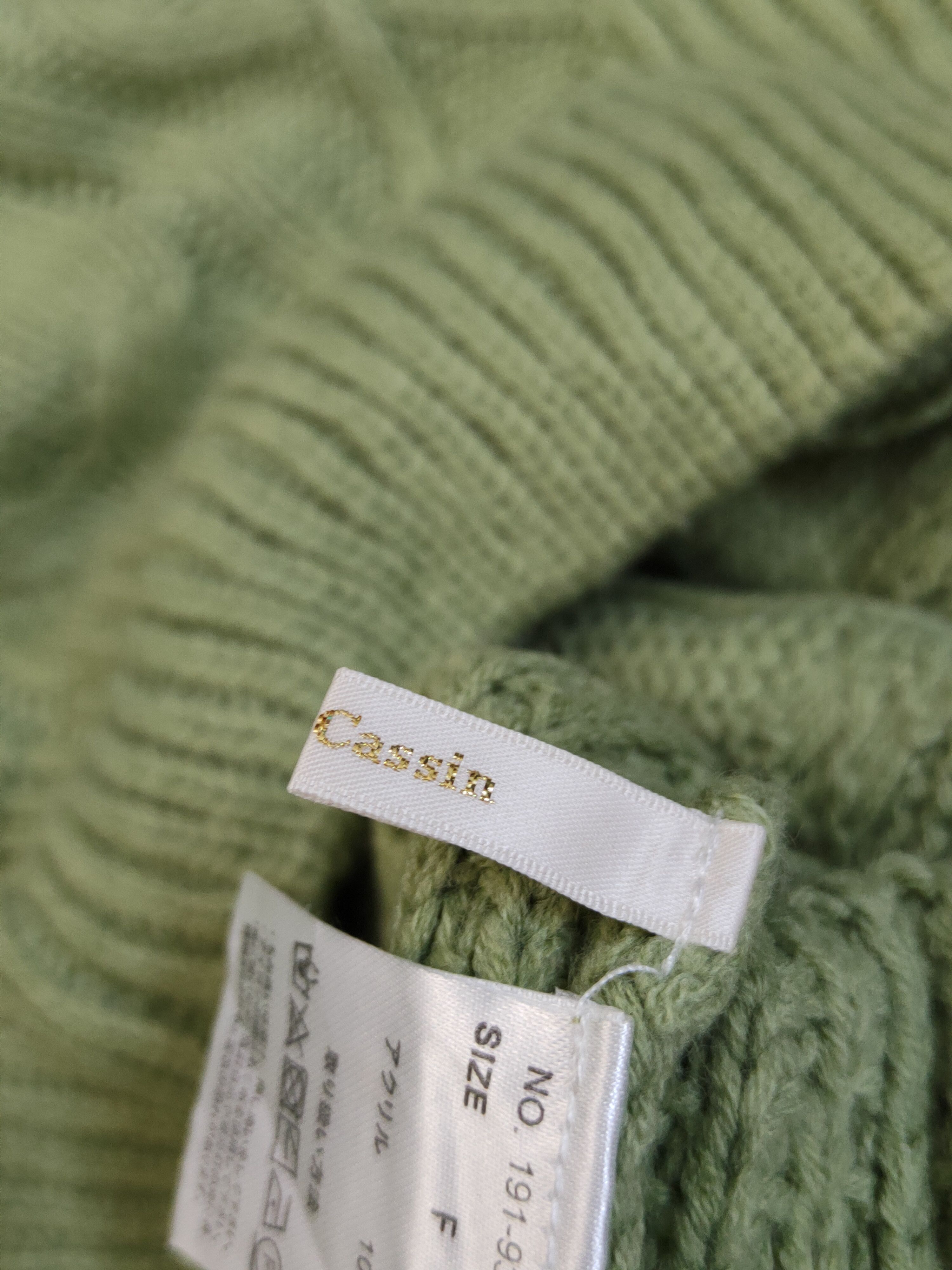 Aran Isles Knitwear × Japanese Brand × Vintage Ray Cassin Green cable Knitwear Cardigan #W1152 Size M / US 6-8 / IT 42-44 - 10 Thumbnail
