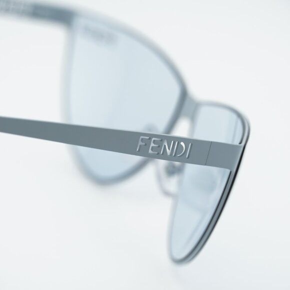 Fendi Fendi FE40138U 85V Sunglasses Blue Cat Eye Frame, Blue Lense Size ONE SIZE - 5 Thumbnail