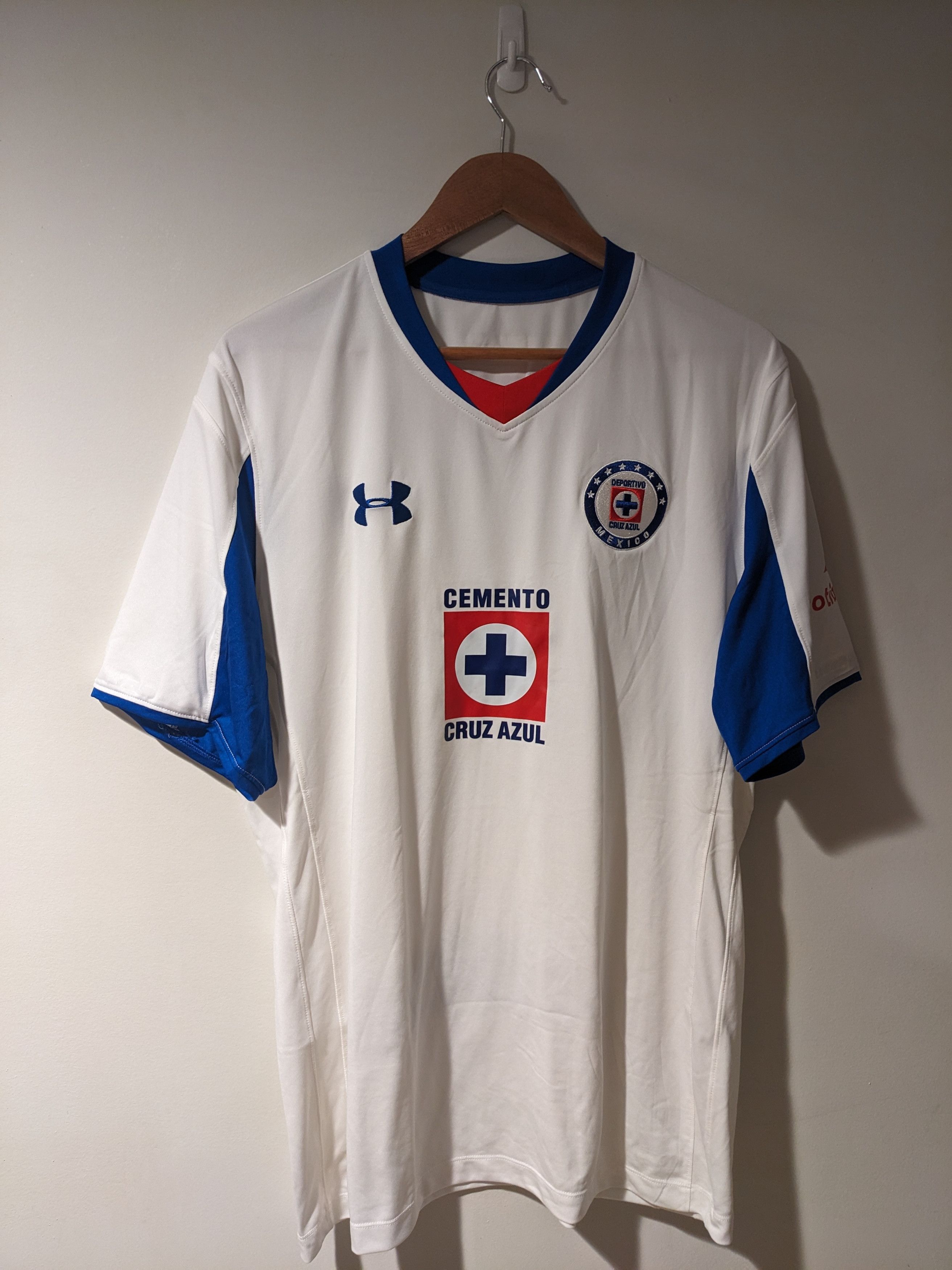 Vintage 2014 Cemento Cruz Azul Mexico Deportivo Futbol Jersey Size US L / EU 52-54 / 3 - 1 Thumbnail