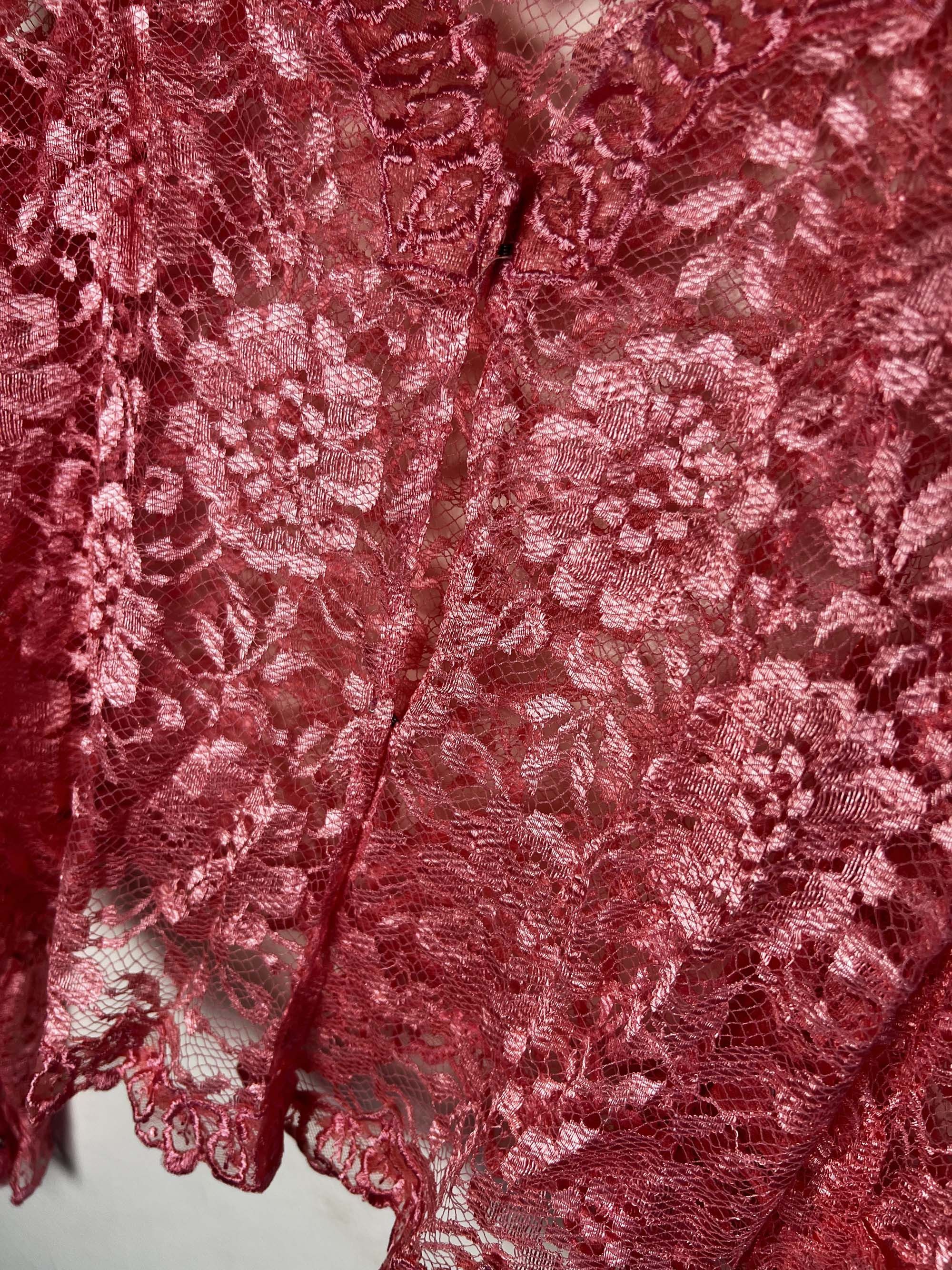 Vintage Vintage 1960's Edwardian Pink Lace Puffy Sleeve Blouse Size L / US 10 / IT 46 - 13 Thumbnail