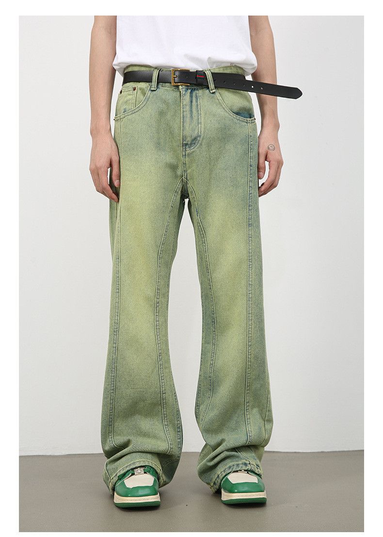 Japanese Brand × Jean Men's patchwork distressed loose versatile flared jeans Size US 32 / EU 48 - 1 Thumbnail