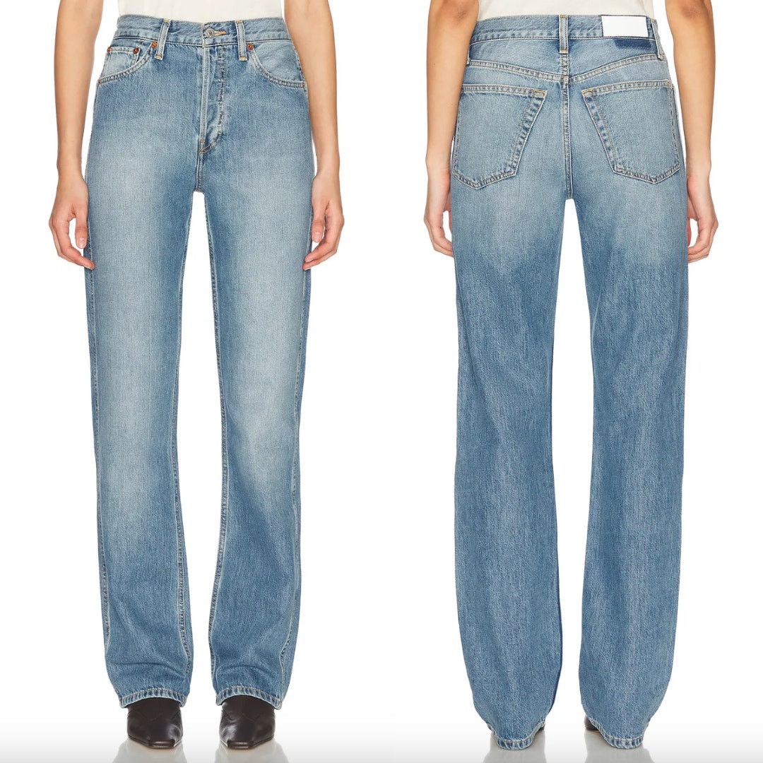 RE/DONE 90s High Rise Loose Blue Jeans 25