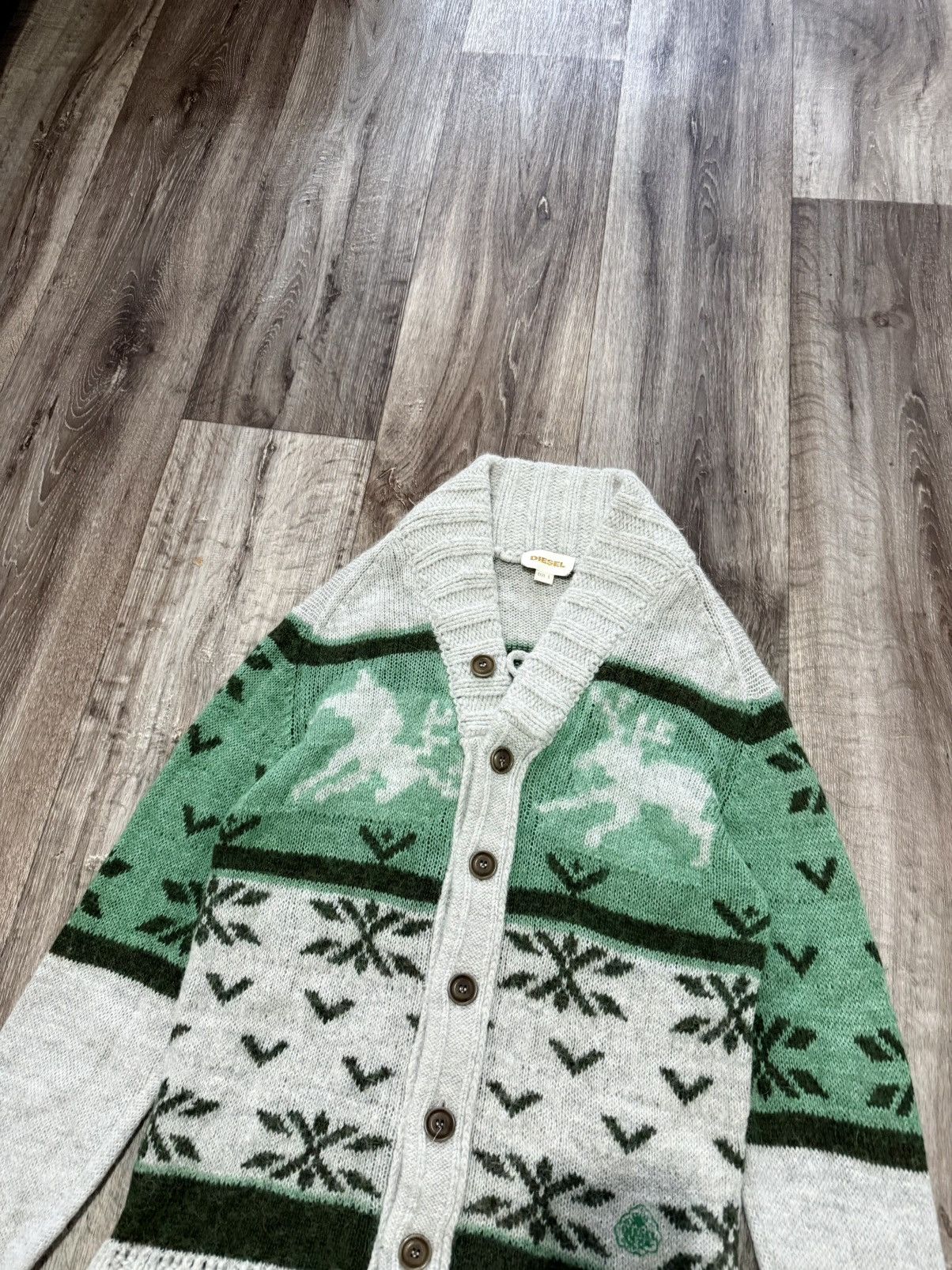 Diesel DIESEL VINTAGE WINTER KNIT SWEATER MOHAIR CARDIGAN MEN’S Size US S / EU 44-46 / 1 - 2 Thumbnail