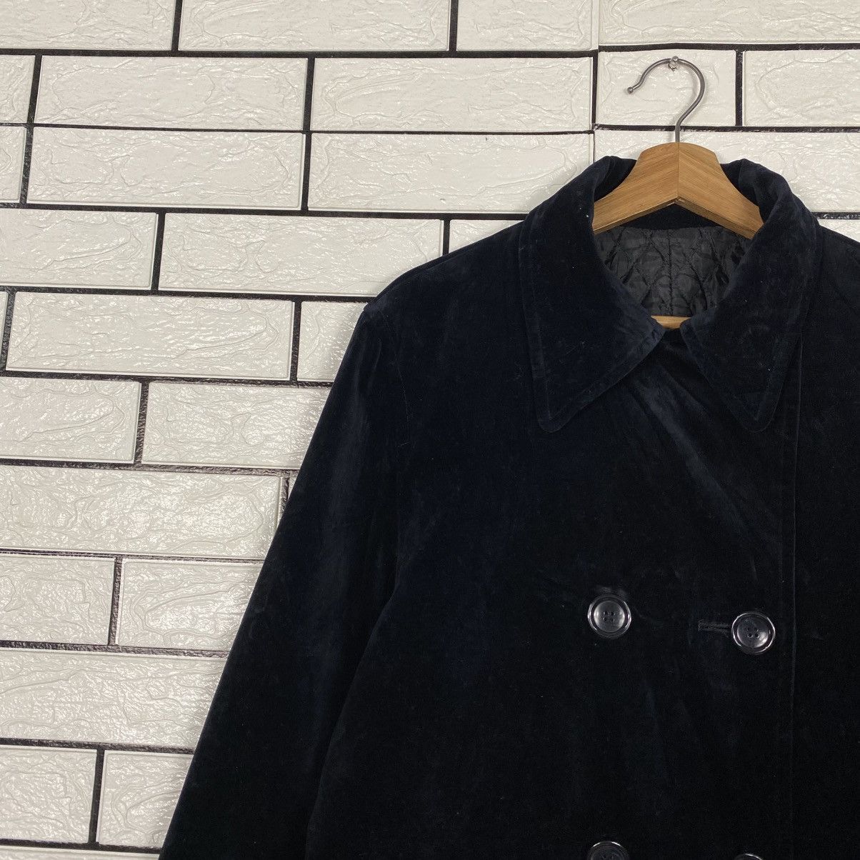 Yohji Yamamoto 📌Vintage Chore Velvet Jacket Atsuki Onishi Double Breast Size US M / EU 48-50 / 2 - 8 Thumbnail