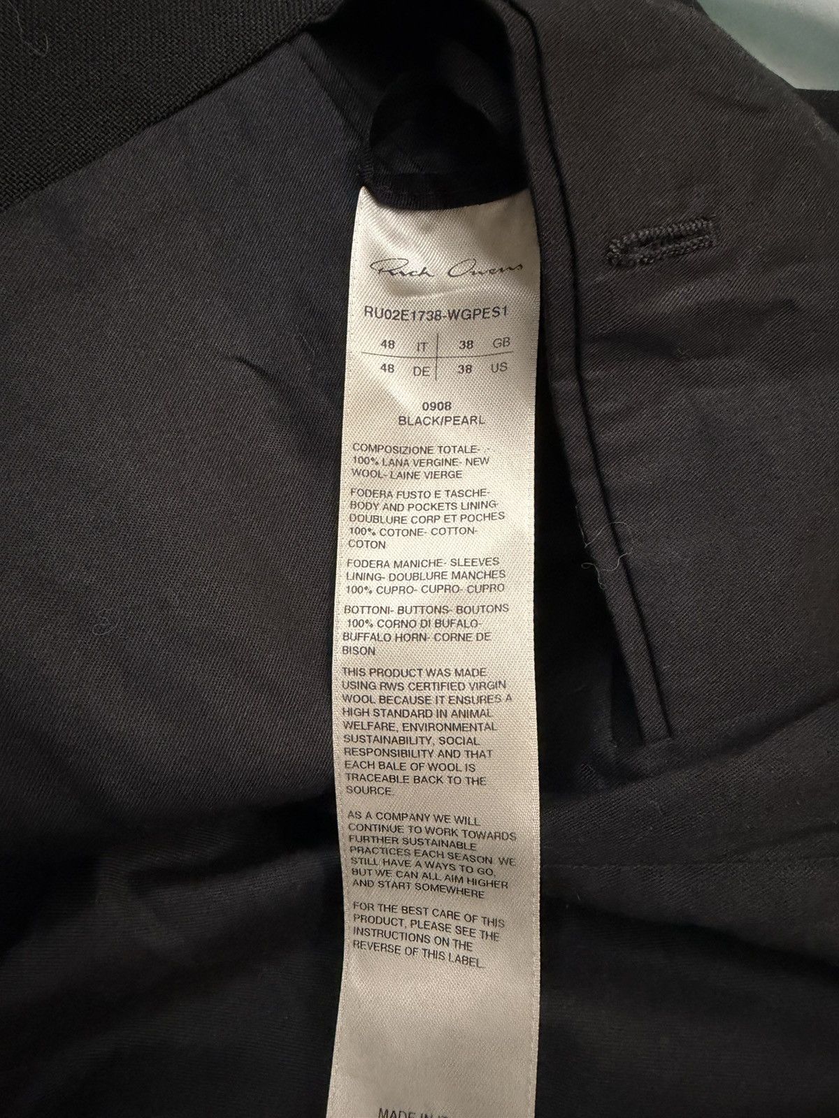 Rick Owens RICK OWENS FW25 CONCORDIANS ALICE JKT Size US M / EU 48-50 / 2 - 4 Thumbnail