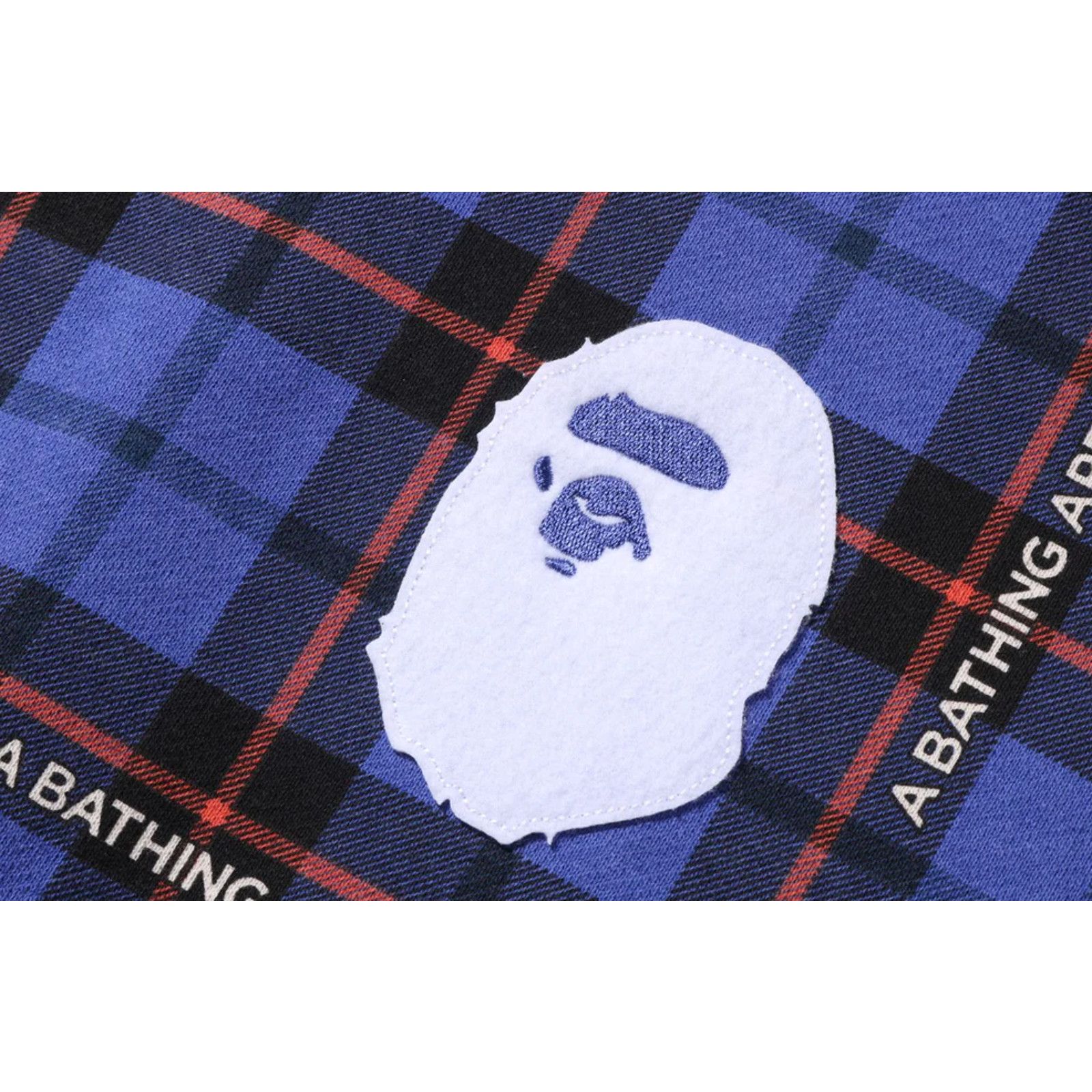 Bape Bape Check Logo Loose Fit Blue Crewneck Sweater Size Small Size US S / EU 44-46 / 1 - 3 Thumbnail