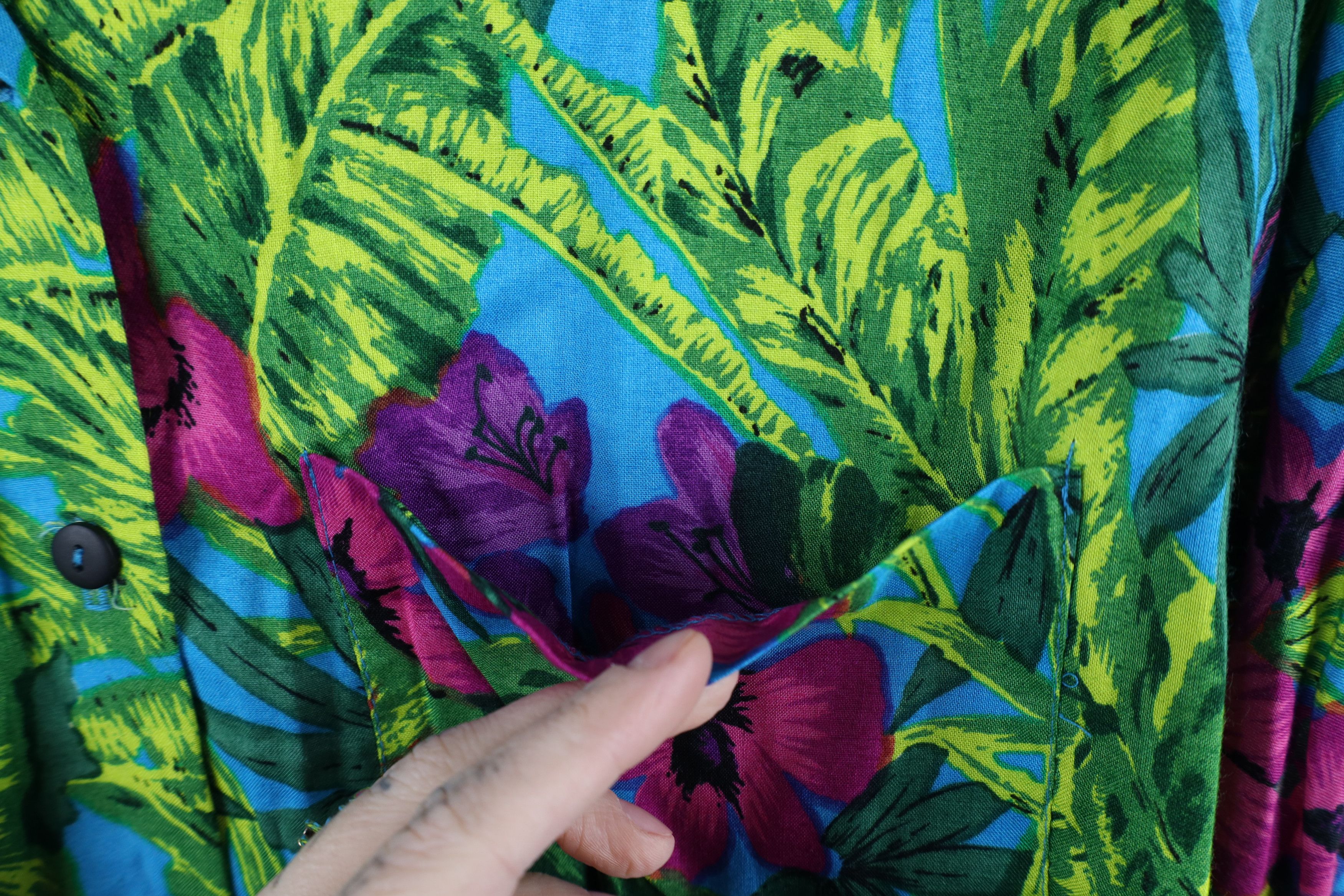 Vintage Vintage 90s Streetwear Luau Hawaiian Party Button Shirt Size XXL / US 16-18 / IT 52-54 - 4 Thumbnail