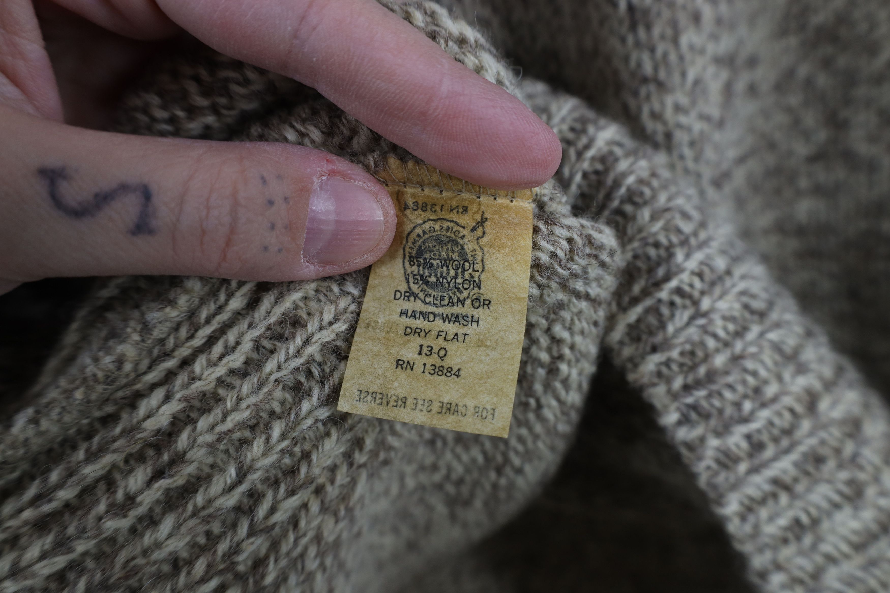 Vintage Deadstock Vintage 70s Streetwear Blend Knit Crewneck Sweater Size US L / EU 52-54 / 3 - 9 Thumbnail