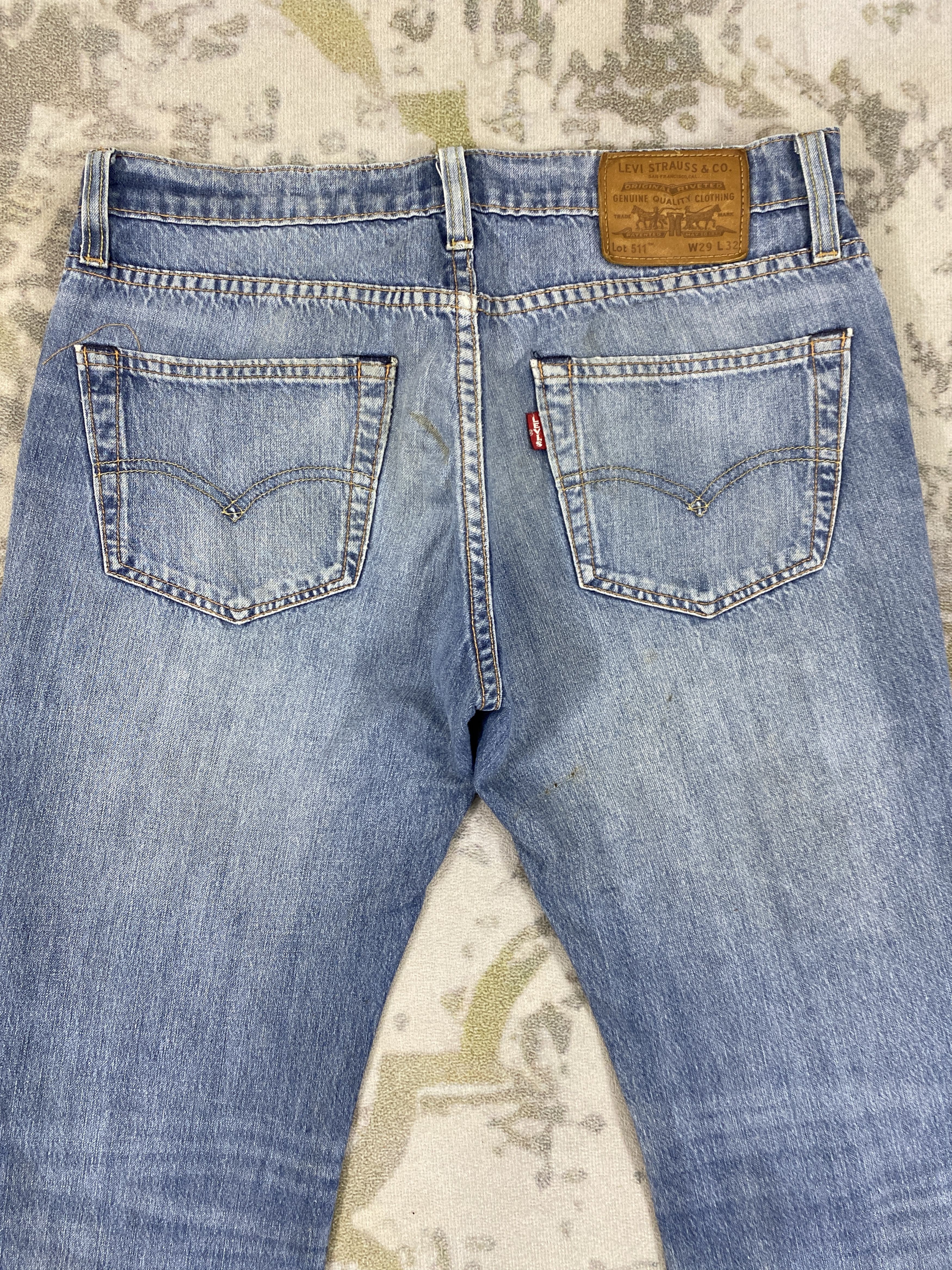 Levi's Distressed Blue Vintage Levi's 511 Jeans 30x30 Denim- JN3507 Size US 30 / EU 46 - 4 Thumbnail