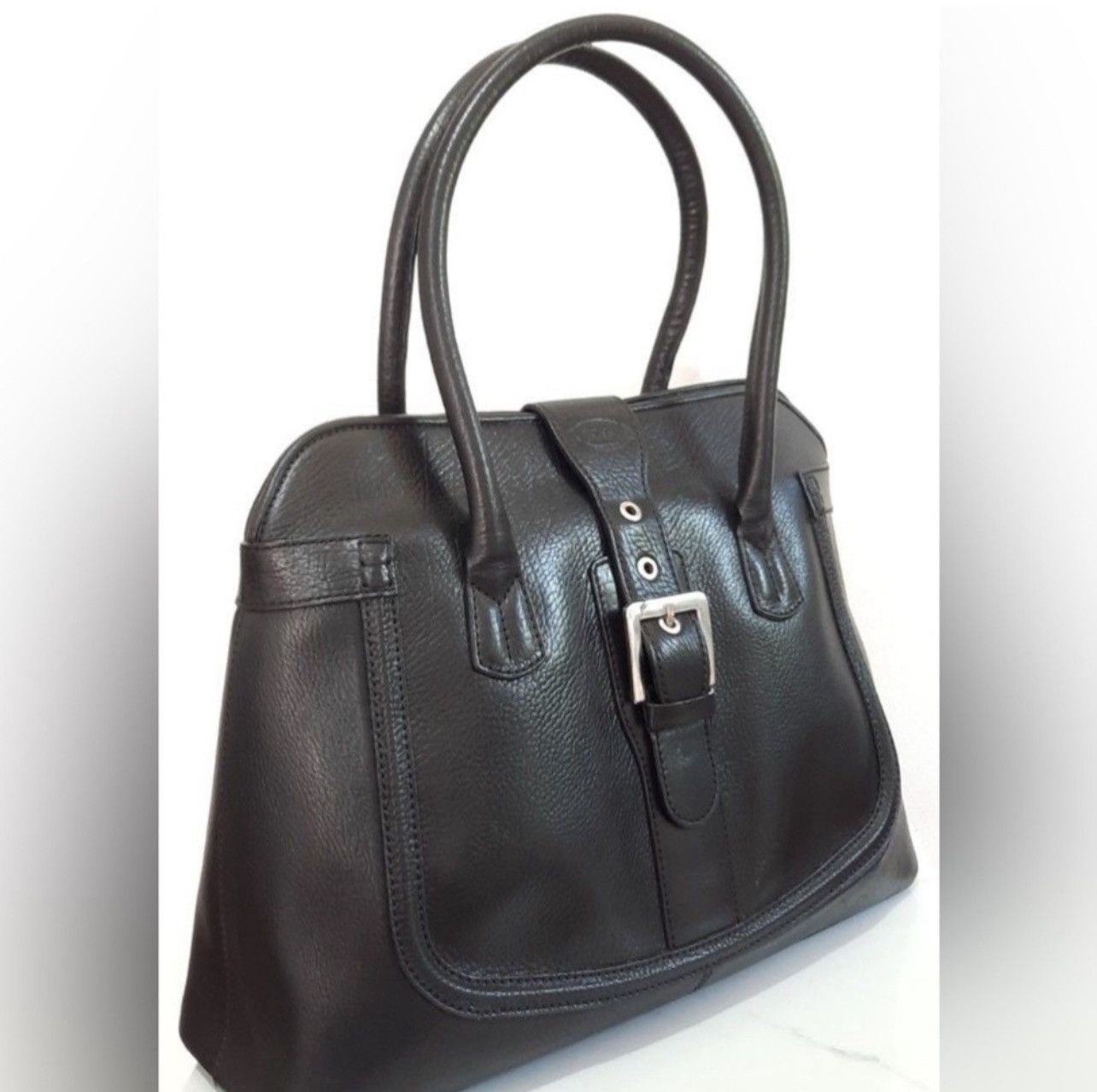 Tod's Tod's Vintage Black Leather Weekender Shoulder Bag W/ Duster Size ONE SIZE - 2 Thumbnail