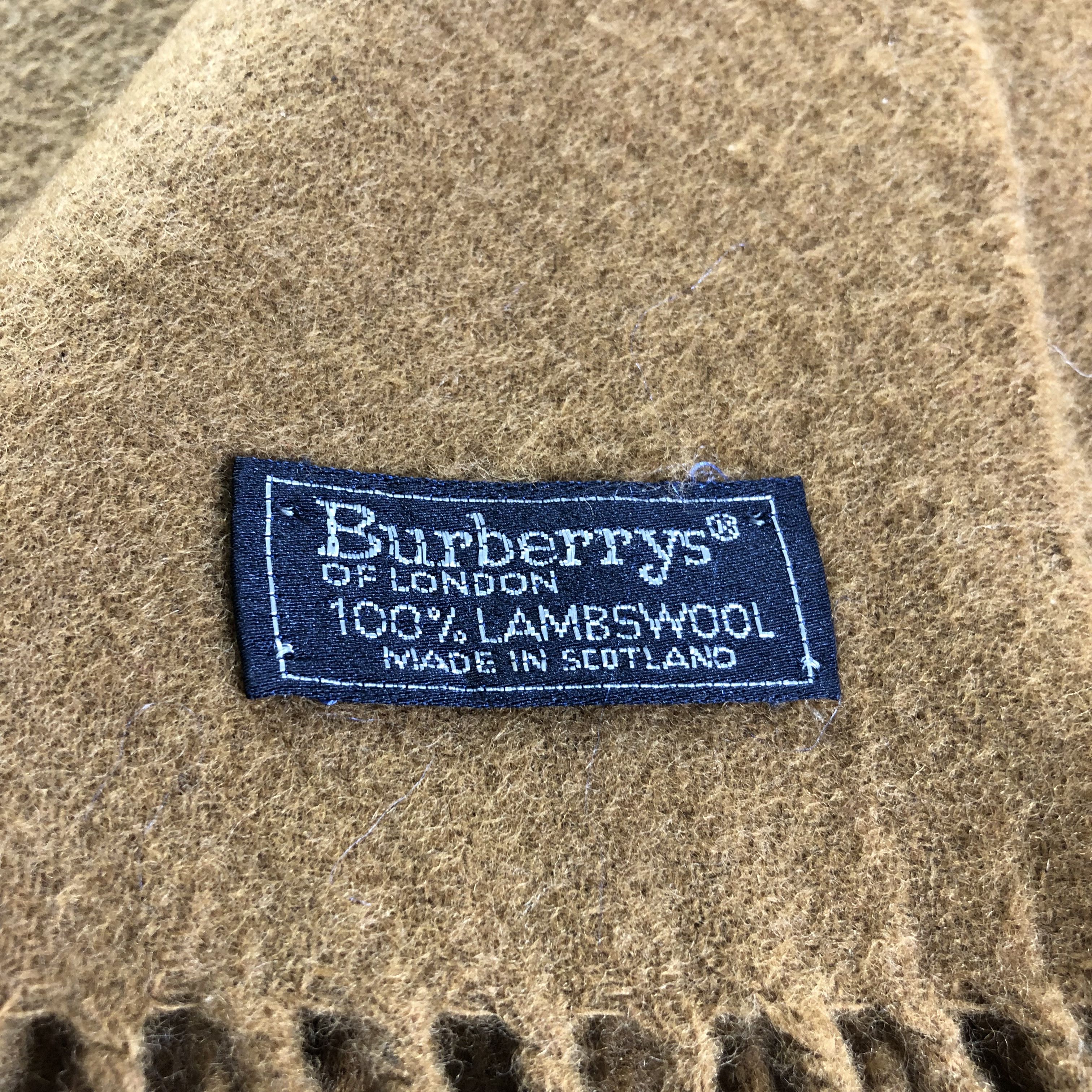 Burberry Burberrys Plain Wool Scarf Muffler Neckwear V2067 Size ONE SIZE - 6 Thumbnail