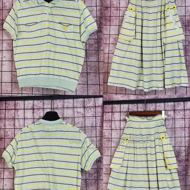 Dior Dior Summer Gray Striped Short Sleeve Top . Size M / US 6-8 / IT 42-44 - 1 Thumbnail