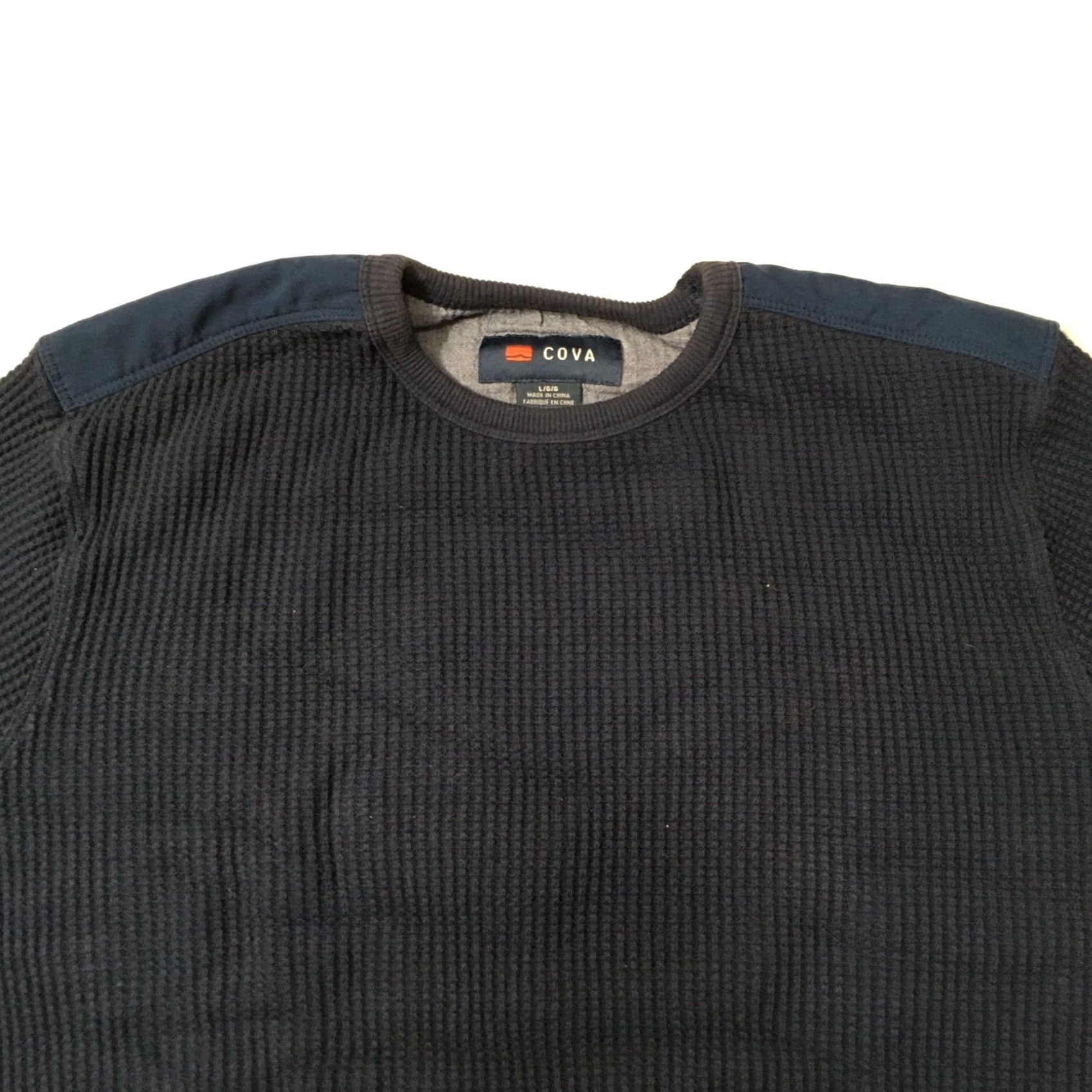 Vintage COVA Shirt LARGE Blue Thermal Waffle Long Sleeve Tee Mens Size US L / EU 52-54 / 3 - 2 Thumbnail