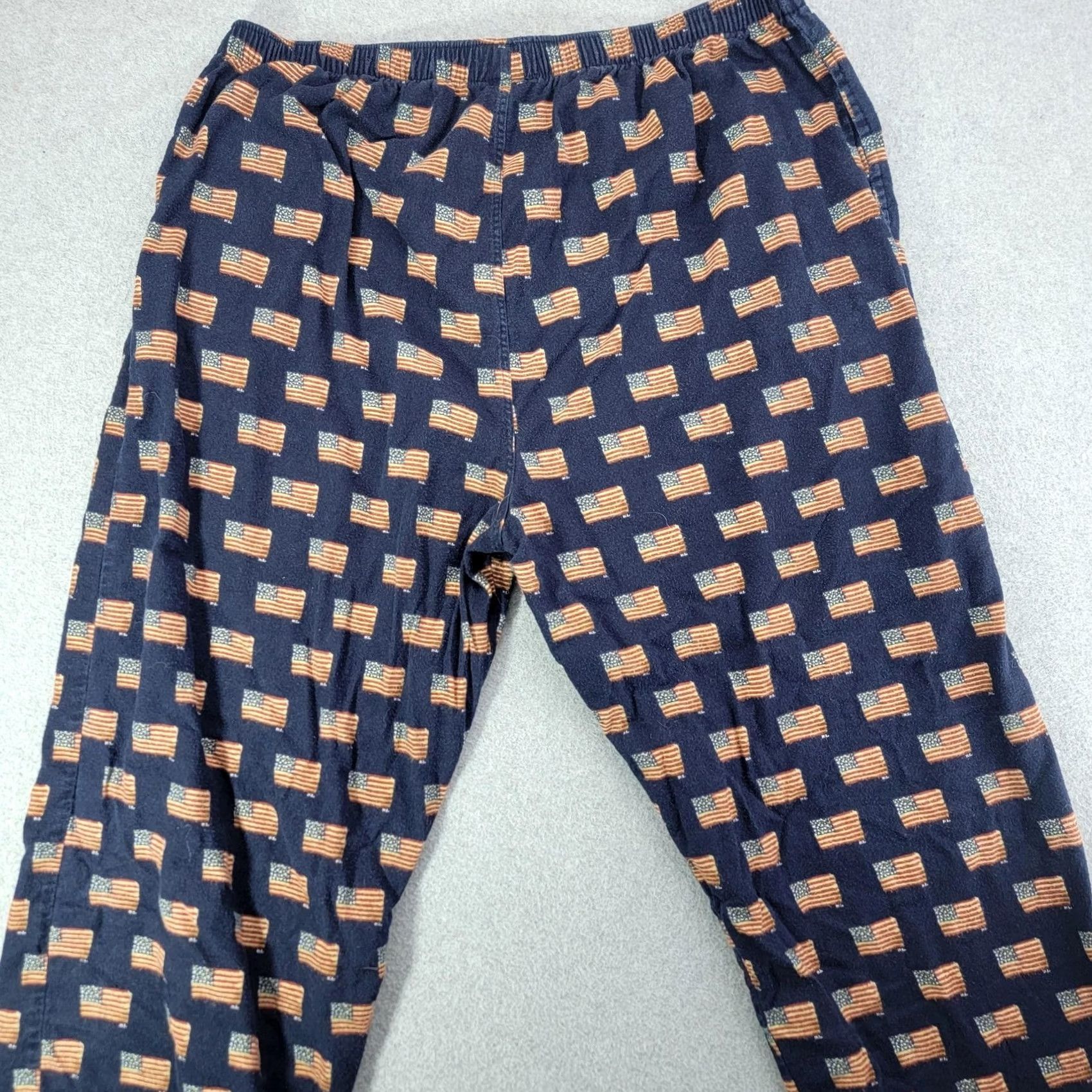 Polo Ralph Lauren VINTAGE Polo Ralph Lauren Long Johns Mens XL Blue Cotton American Flag Print pajamas Size US XL / EU 56 / 4 - 4 Thumbnail