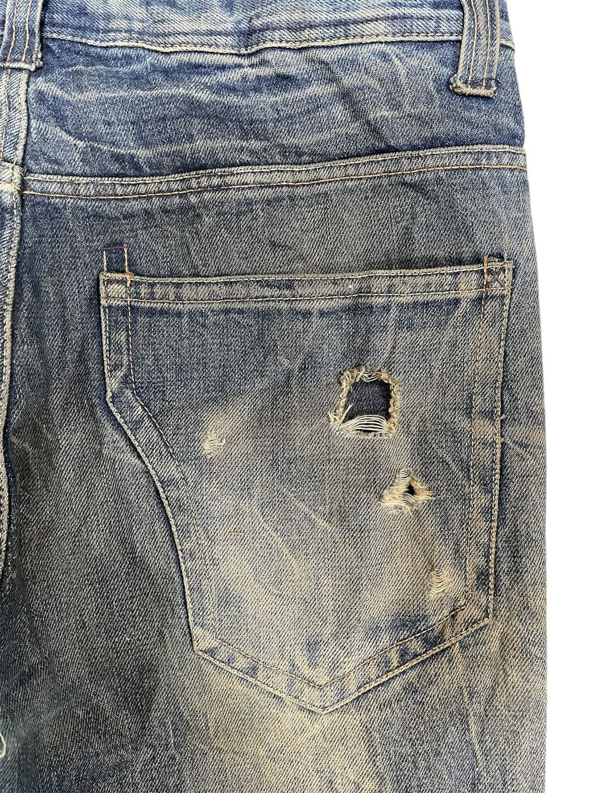Japanese Brand × Vintage Vintage Japanese Brand Mudwash Distressed Ripped Denim Size US 34 / EU 50 - 6 Thumbnail