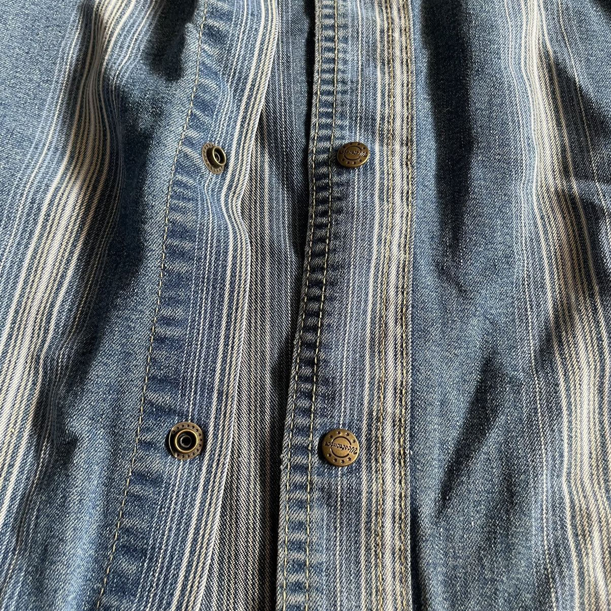 Vintage × Wrangler Rare 90s Vintage Wrangler indigo Aztec Western Shirt Strip Size US XXL / EU 58 / 5 - 5 Thumbnail