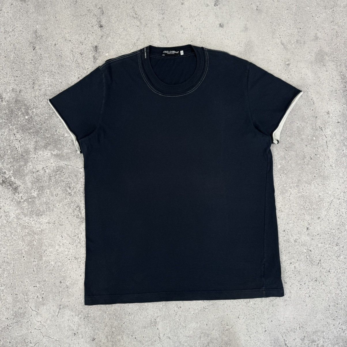Dolce & Gabbana × Vintage Dolce & Gabbana D&G Blue Luxury T Shirt Size US L / EU 52-54 / 3 - 2 Thumbnail