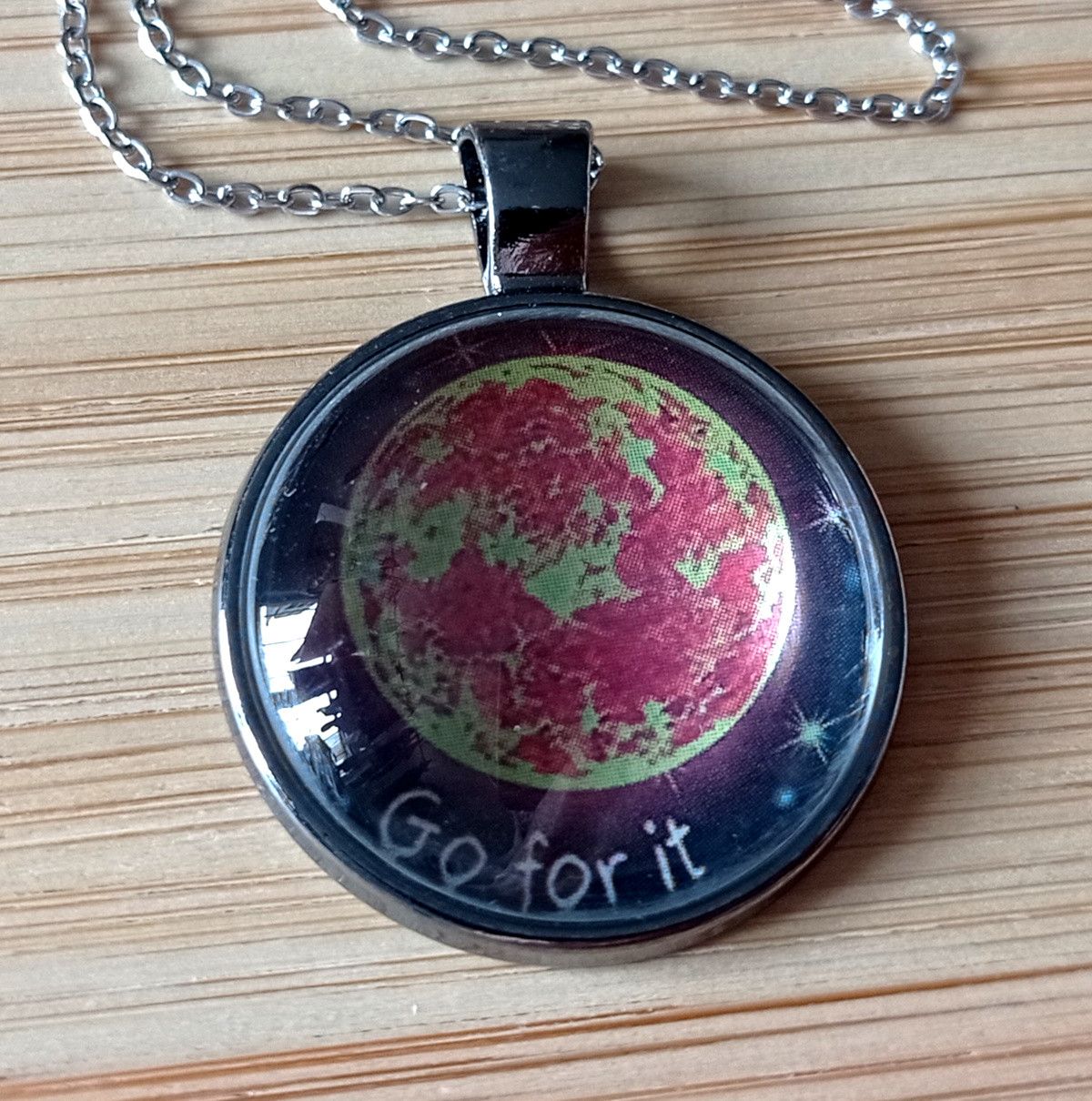 Hysteric Glamour × Japanese Brand × Vintage Punk Tiny Planet SUN Stainless Steel Tan Silver Necklace Size ONE SIZE - 2 Thumbnail