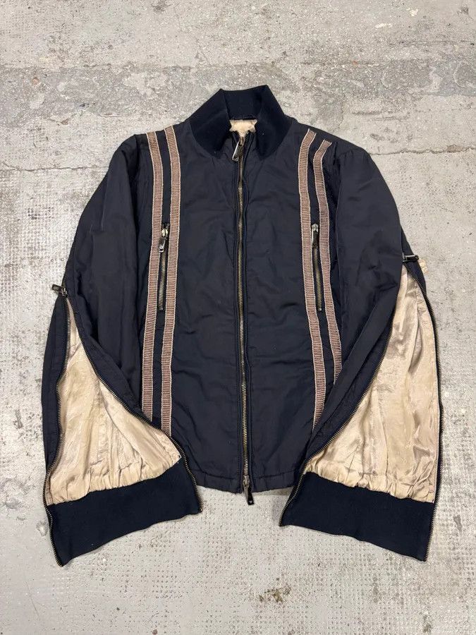 Designer × Emporio Armani × Vintage 2000s Emporio Armani Navy Multi Zips Racing Jacket Size US S / EU 44-46 / 1 - 2 Thumbnail