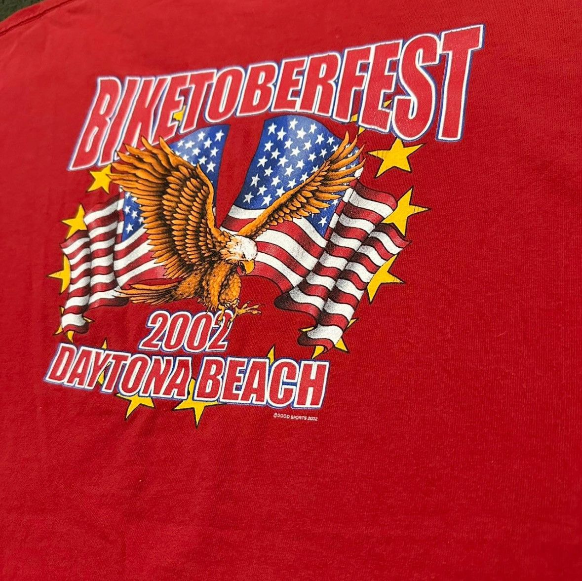 Delta Vintage 2002 Daytona Bikefest red cotton t-shirt Size US XXL / EU 58 / 5 - 5 Thumbnail