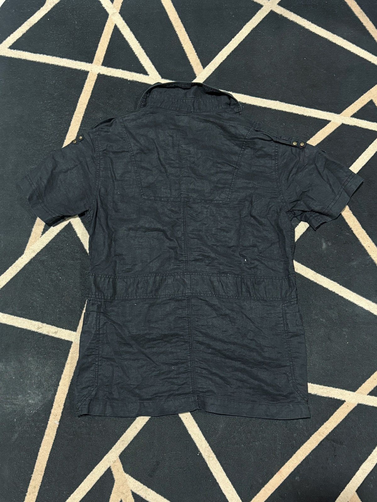 Yohji Yamamoto Linen Button Down Shirt Multi Pocket Japanese styled Size US M / EU 48-50 / 2 - 3 Thumbnail