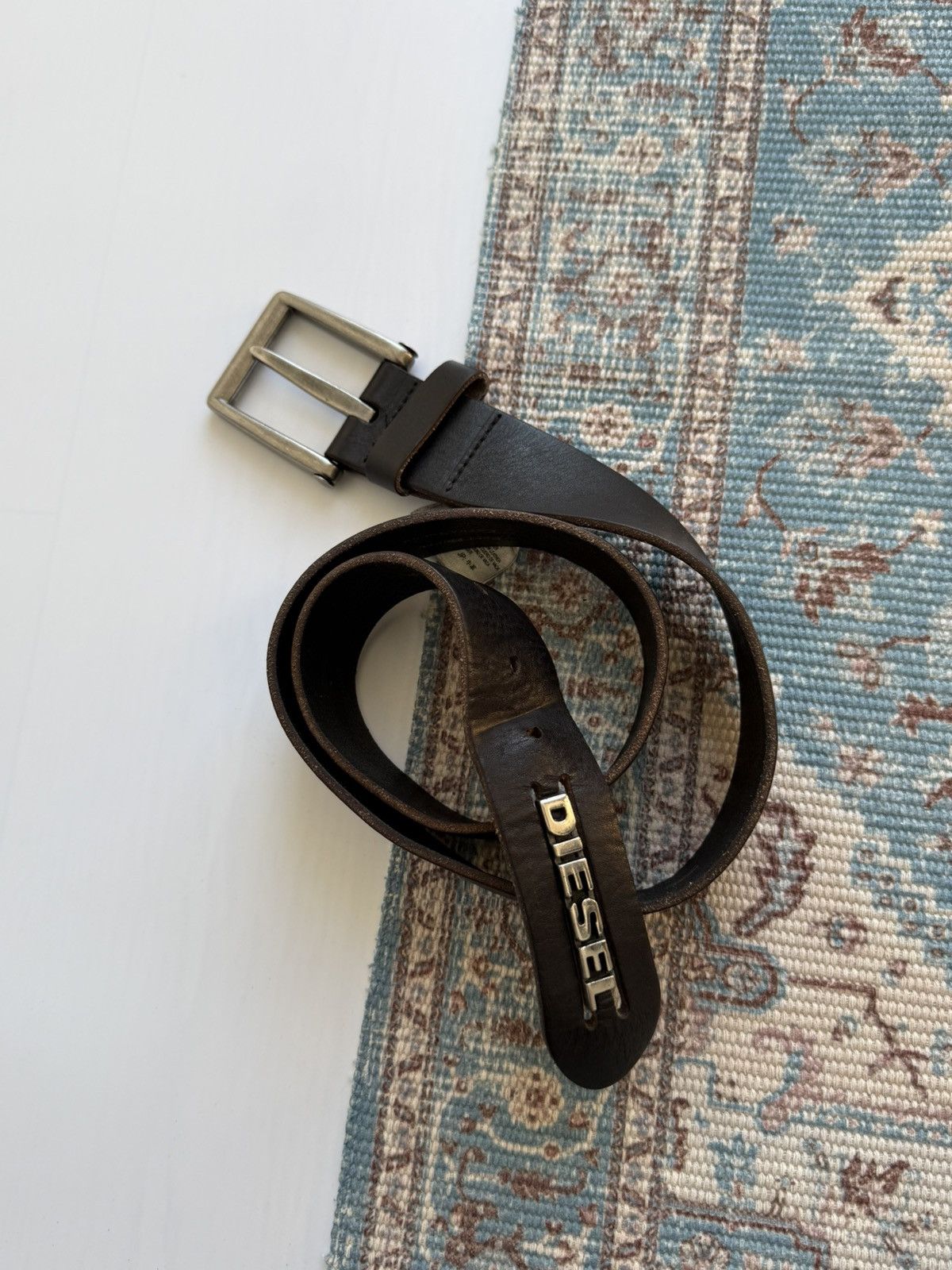 Diesel × Streetwear Y2K Vintage Diesel Logo Leather Belts
