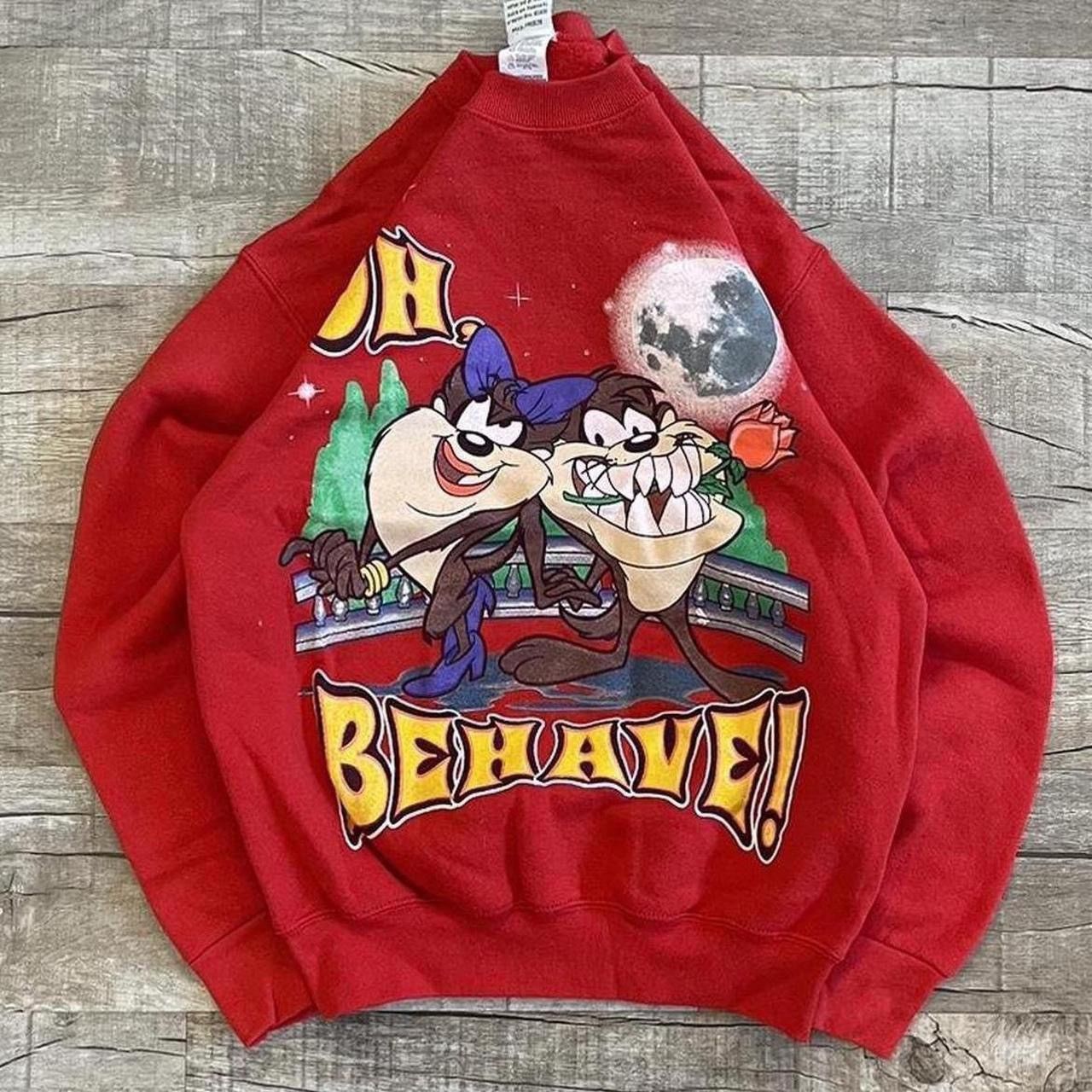 Vintage × Warner Bros Vintage 2000 Taz & She Devil Sweatshirt Size US S / EU 44-46 / 1 - 1 Thumbnail
