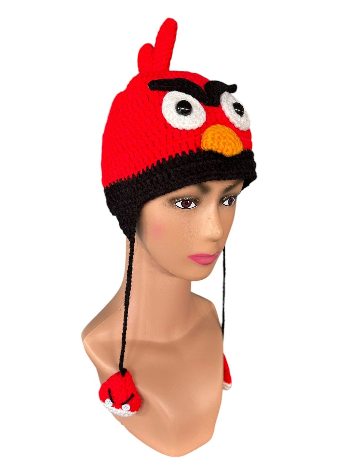 Japanese Brand × Kapital × Vintage Angry bird Crochet Knitted Handmade Beanie Hats Size ONE SIZE - 5 Thumbnail